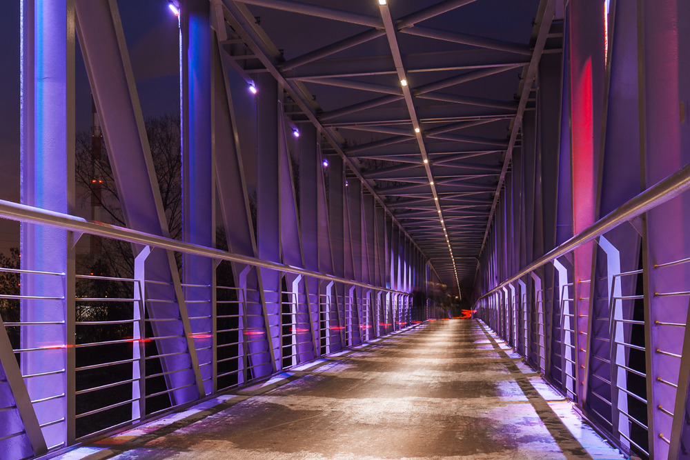 波兰华沙Żerańskiej 桥 LED Platek 照明设计-13