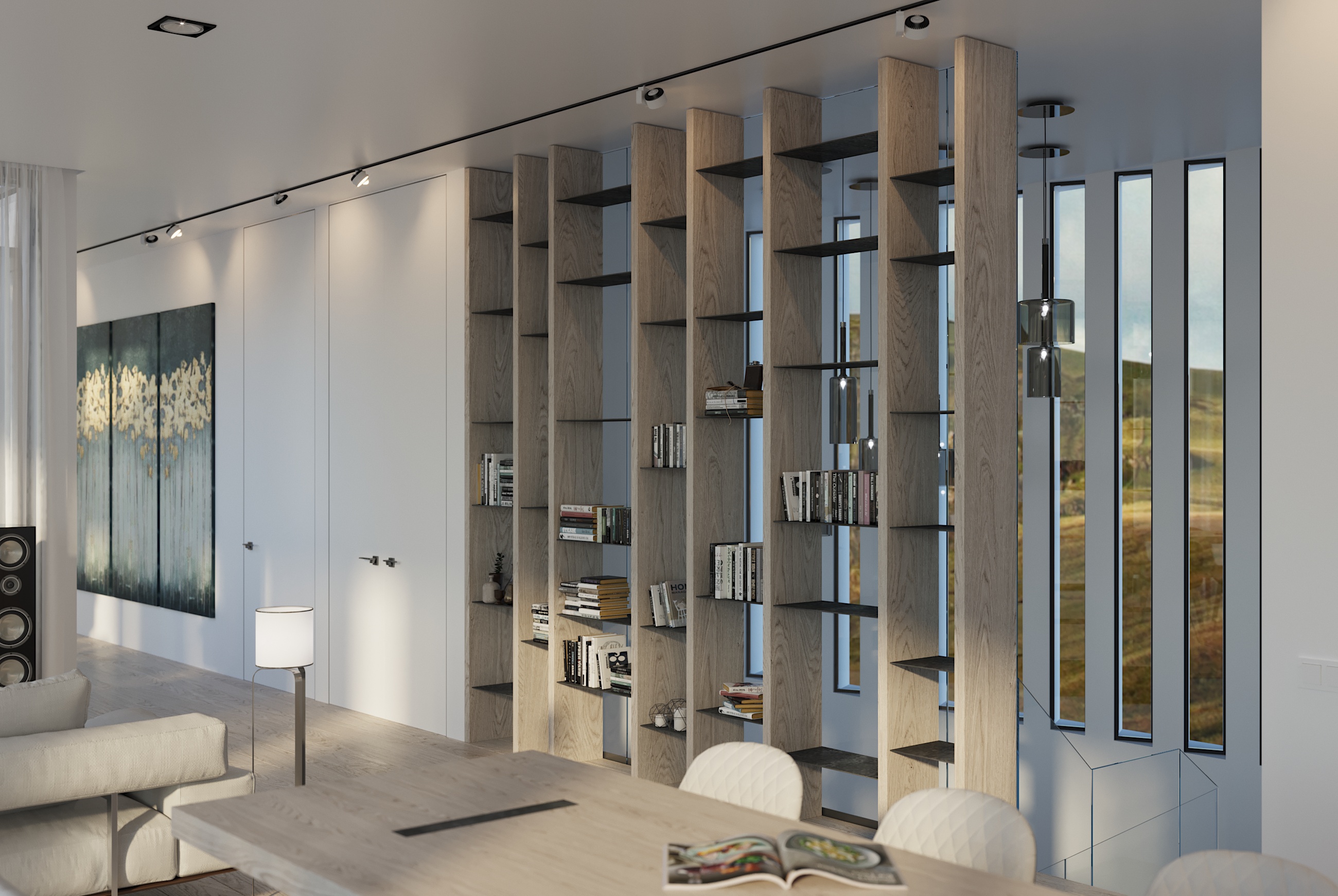 Bright living room on the sea coast-4