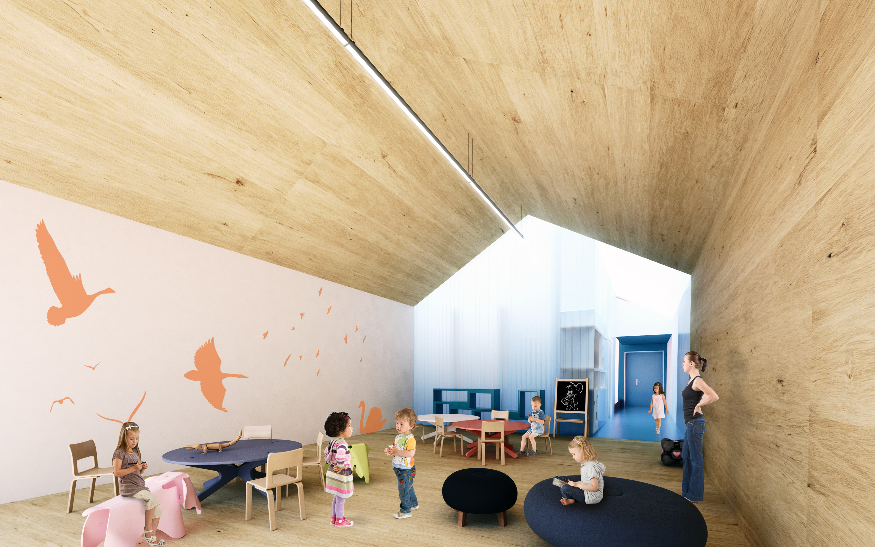 幼儿学校的梦幻空间·自然光与环保设计的完美结合-5