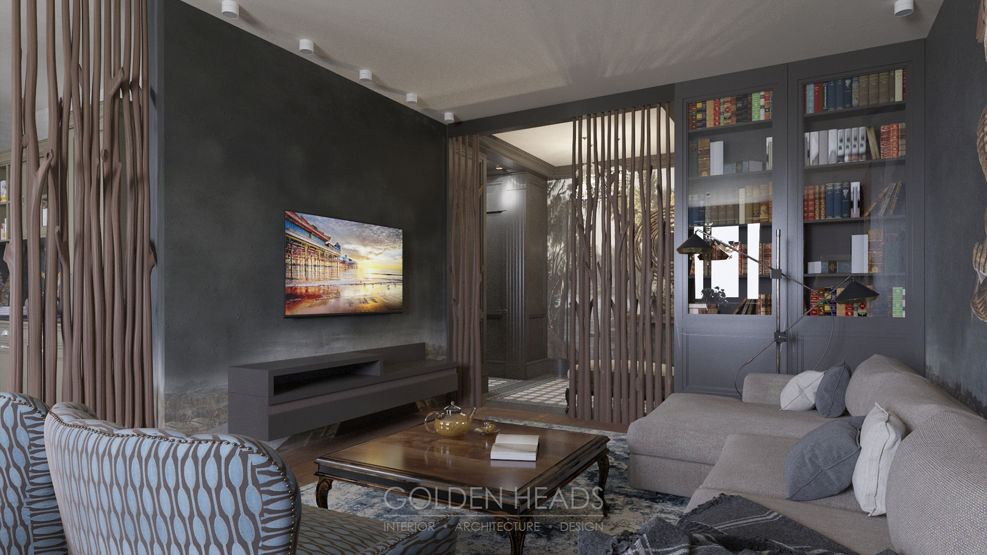 梦幻秋日林地，智慧猫头鹰的现代寓所-5