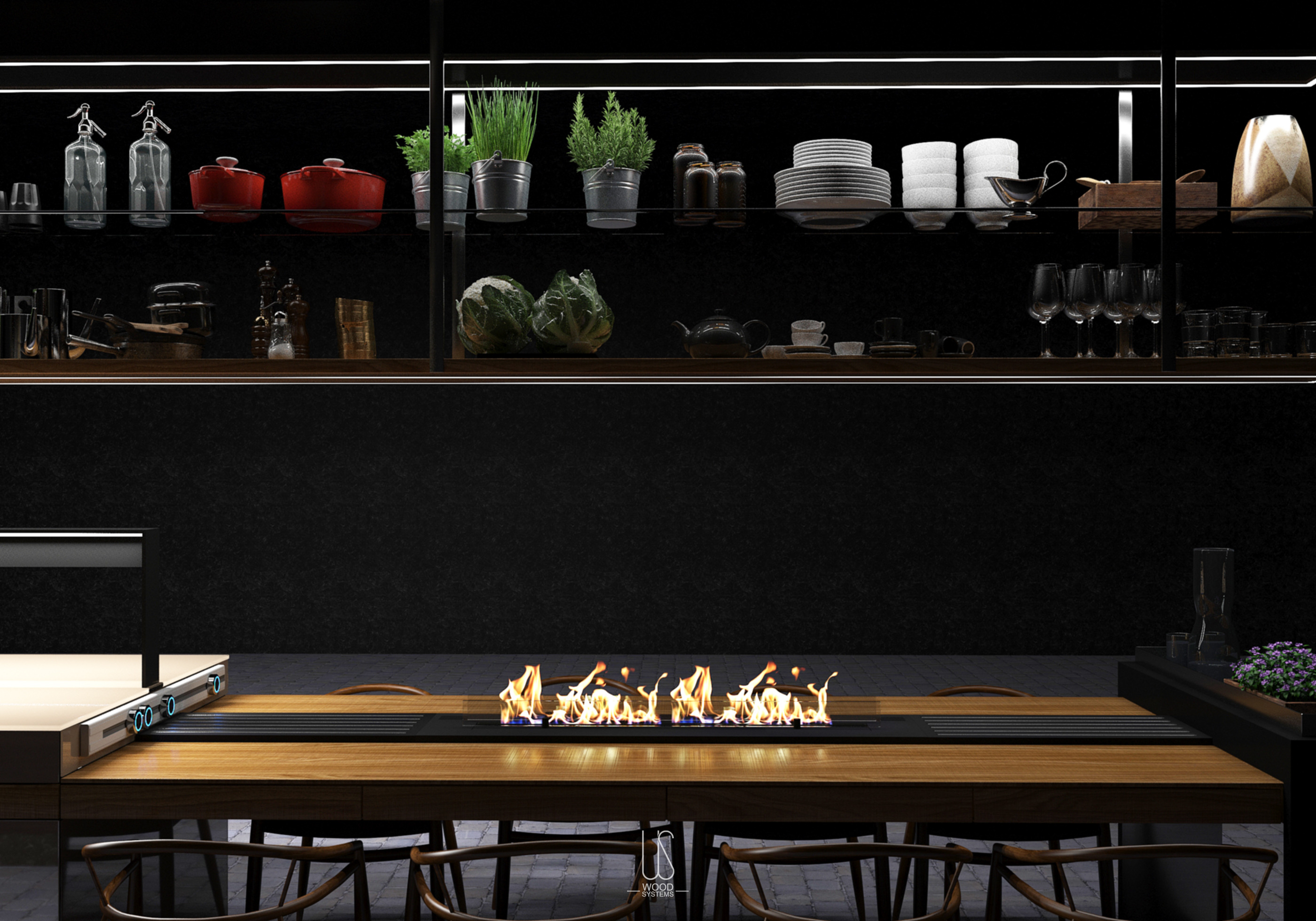 乌克兰现代厨房岛设计,打造温馨生活空间-3