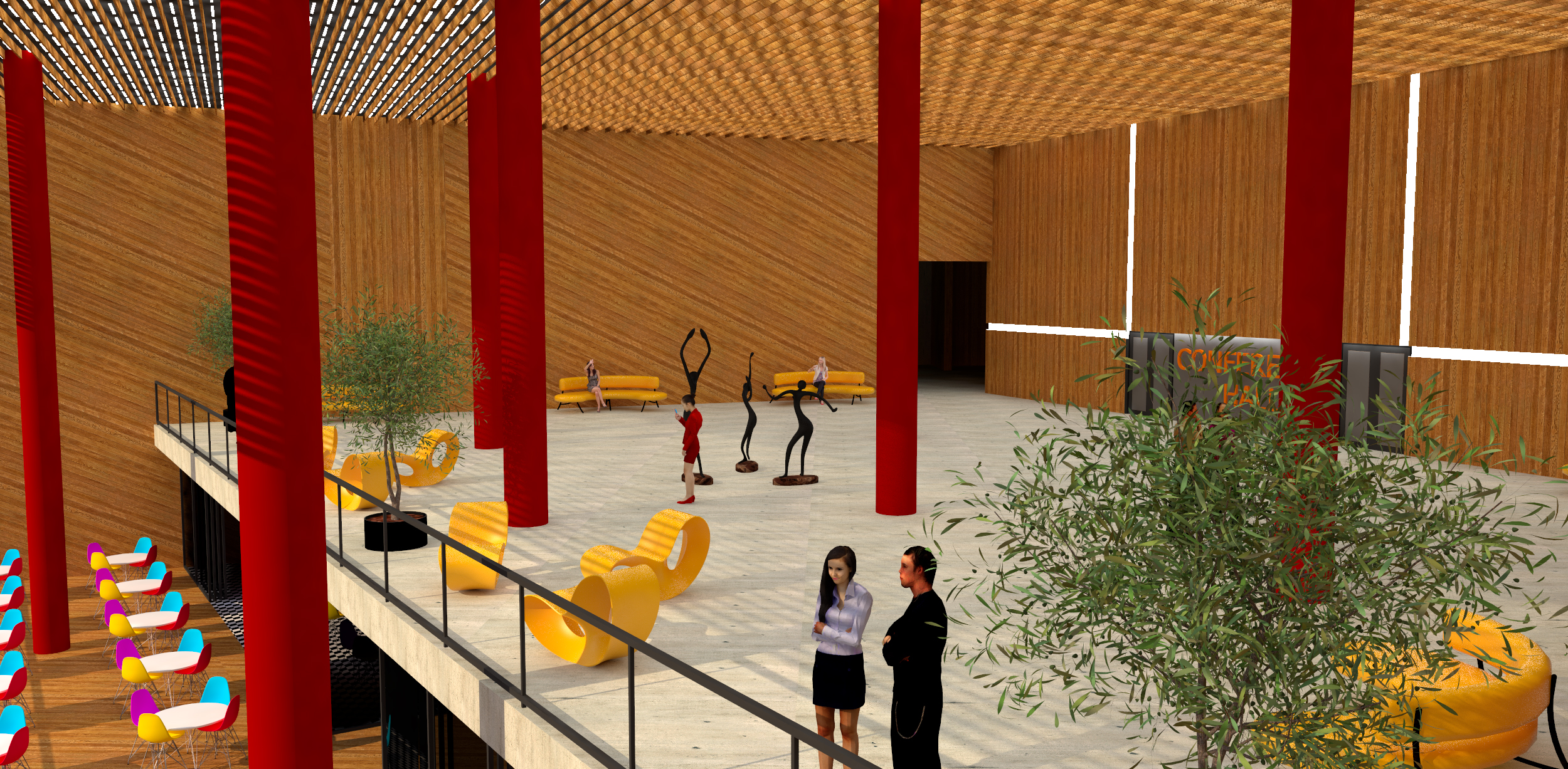 热带气候下的半开放式影院设计——以 Rwanda 的 King's Palace 为灵感-11