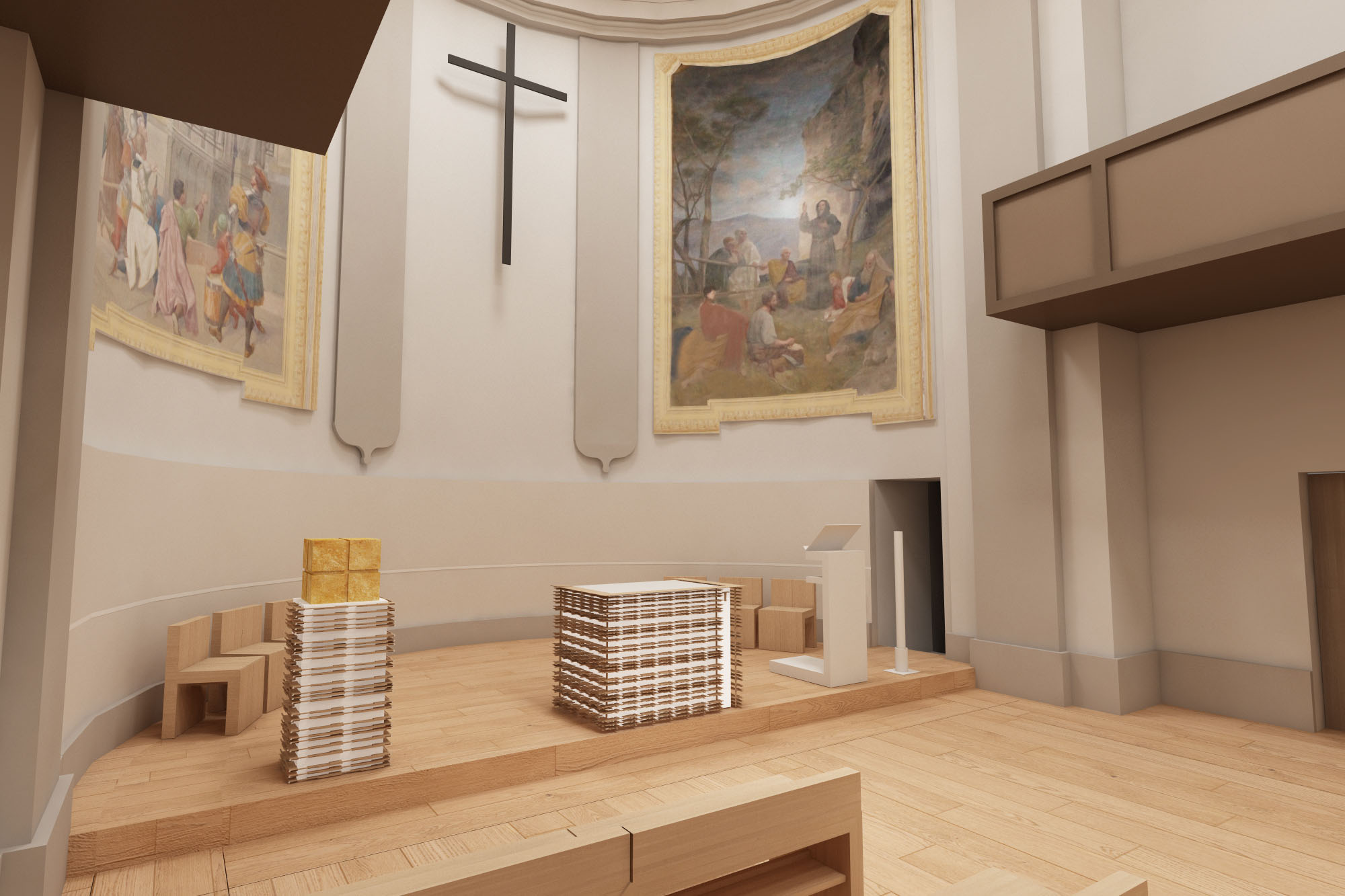 2014 年完成的一座教堂室内设计-2