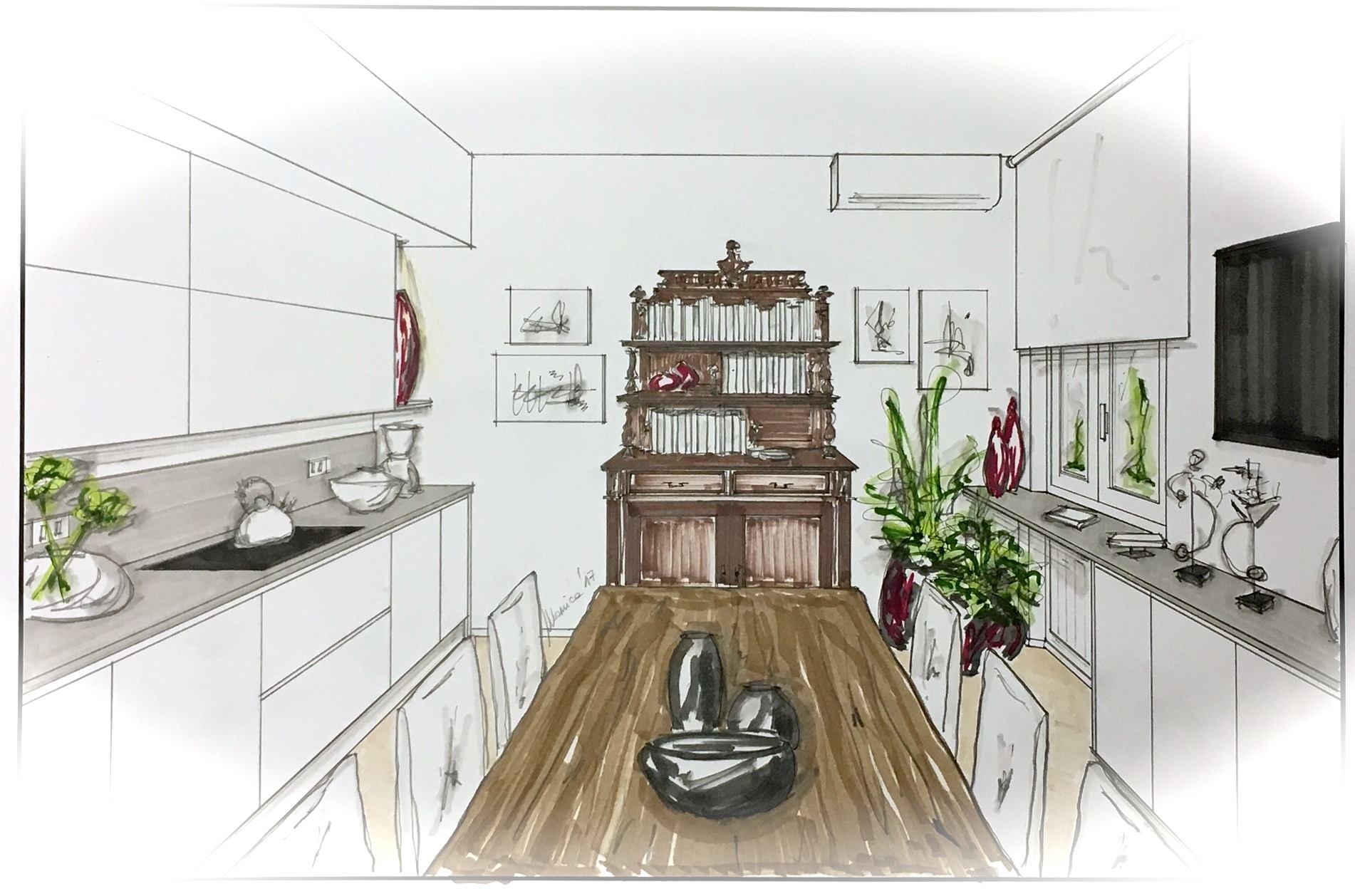 2017 年公寓室内设计案例 | 厨房与书房一体化改造-35