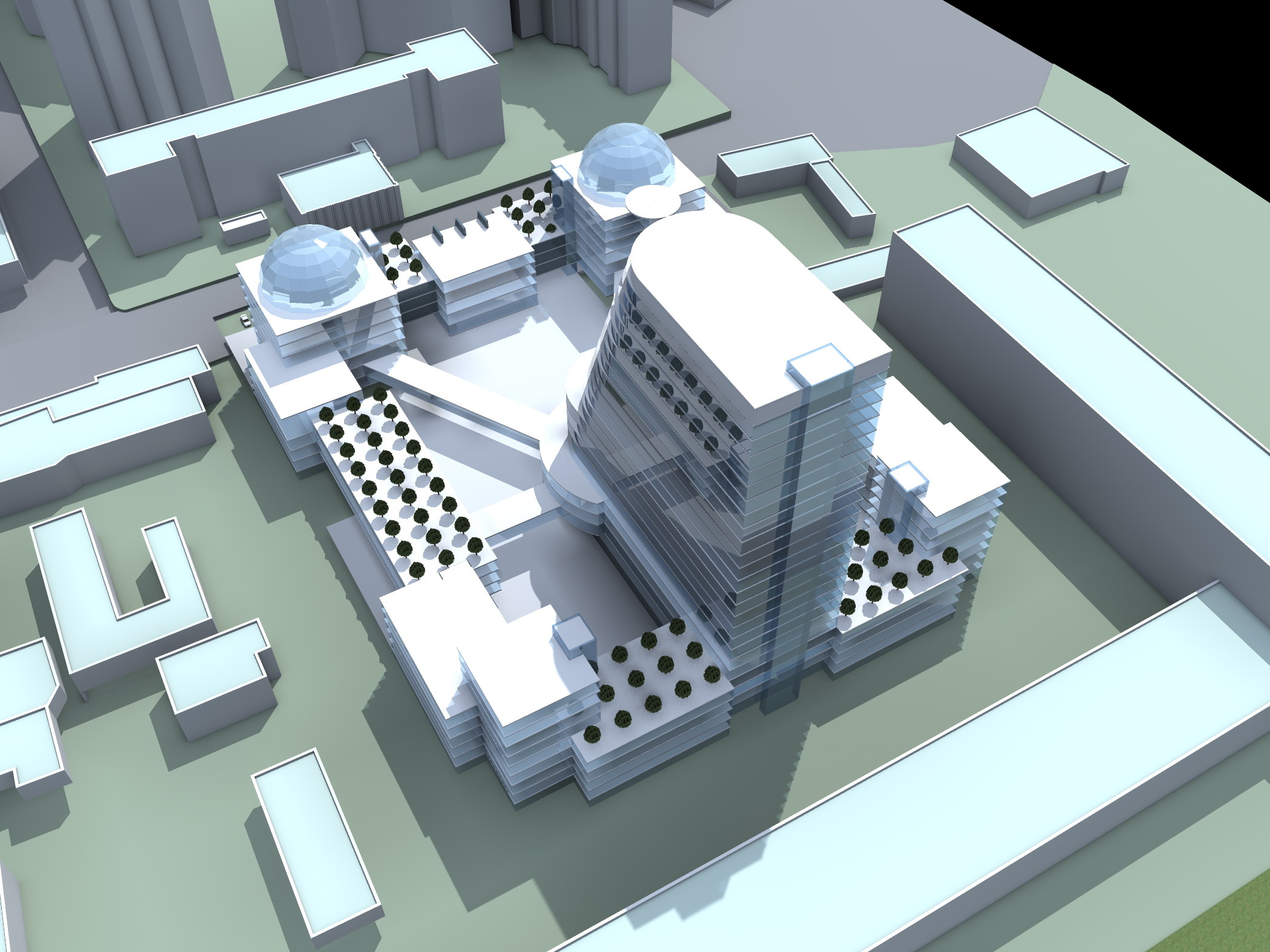 2006 年未实现的公共空间设计 | 多功能建筑在图波列夫河畔-2