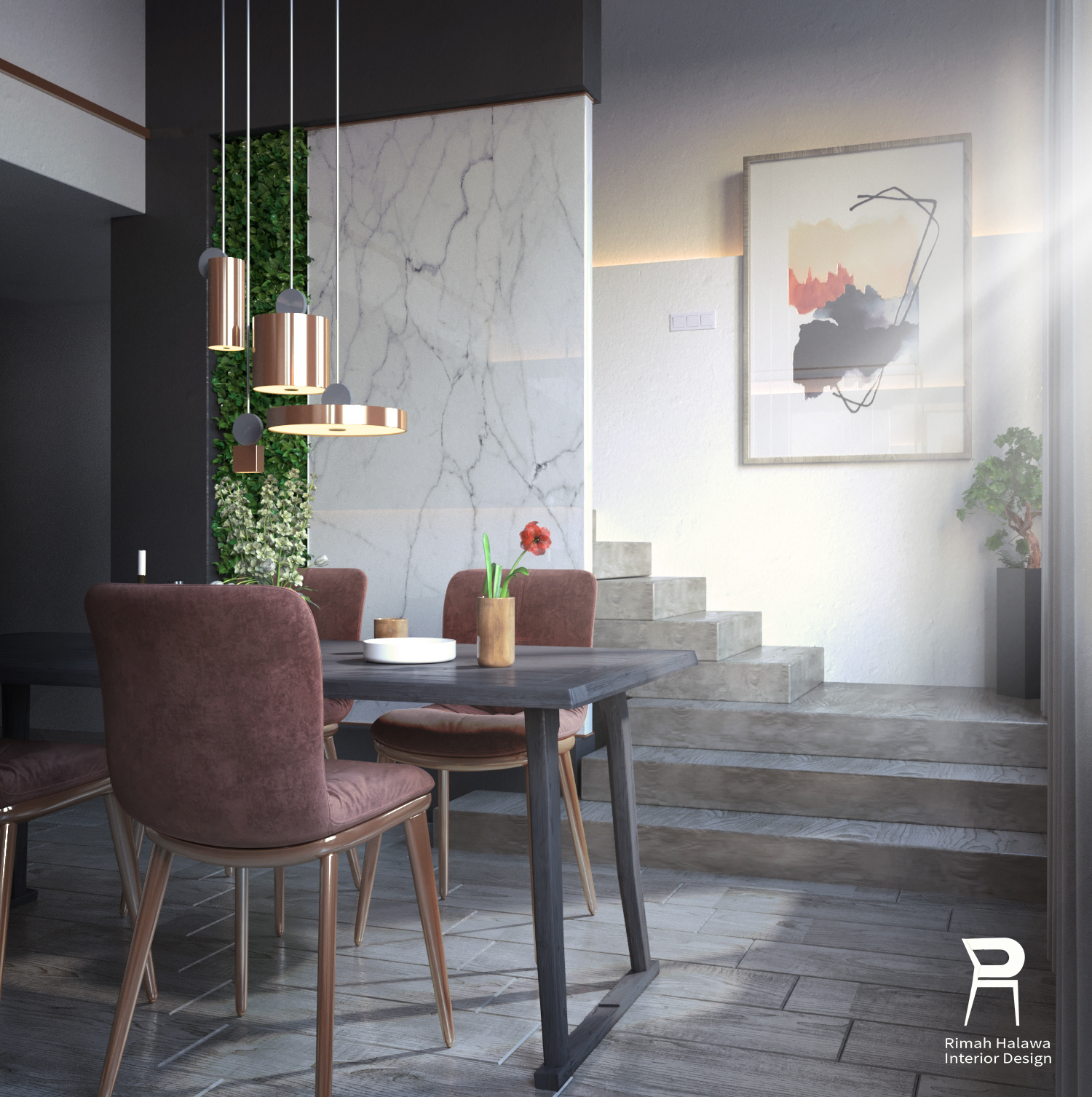 黑白简约餐厅设计-7