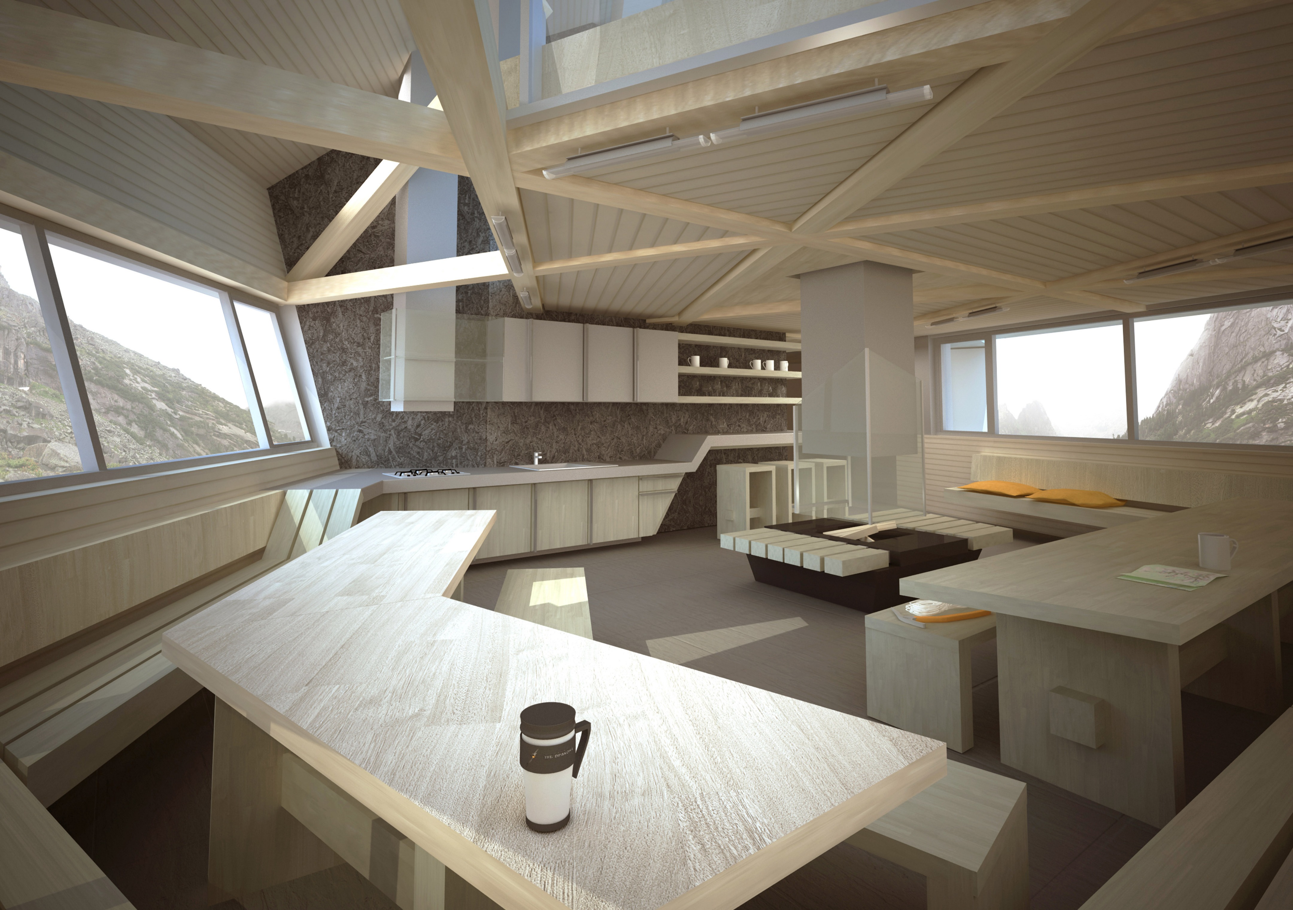 自然公园 Ergaki 山间度假屋设计-3