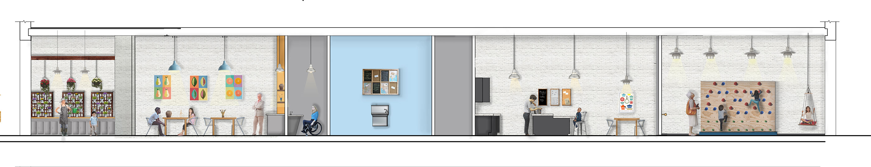 Tasker Street mentor center | 橙蓝灰三色打造温馨老少共享空间-8