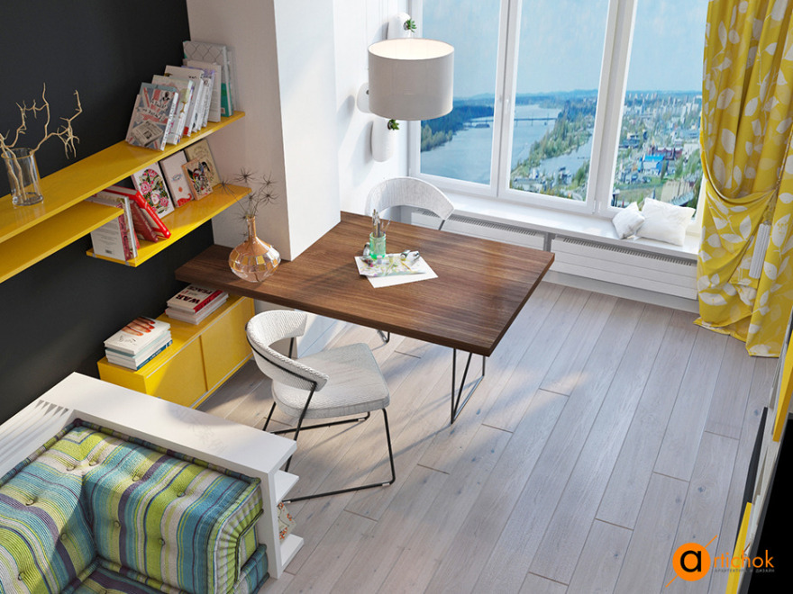 城市景观尽收眼底的艺术公寓-40