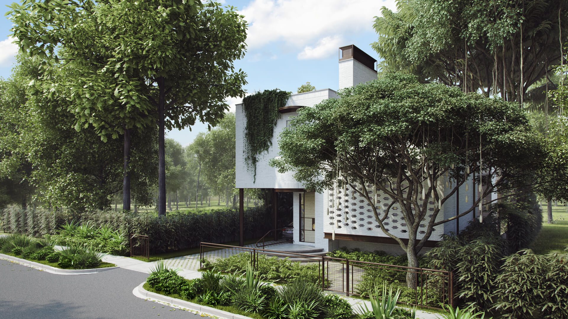 绿意环绕的现代宜居别墅-2