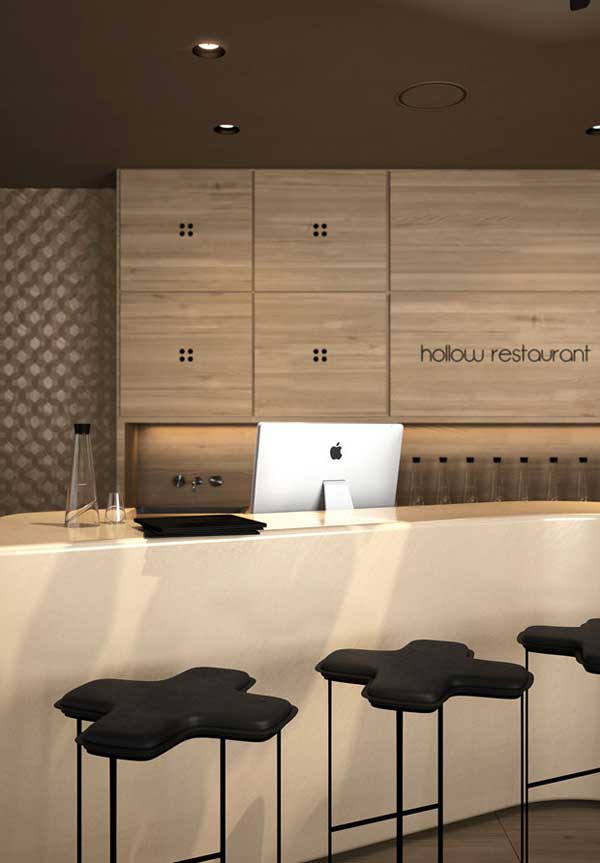 花朵形状装饰的Hollow餐厅-4