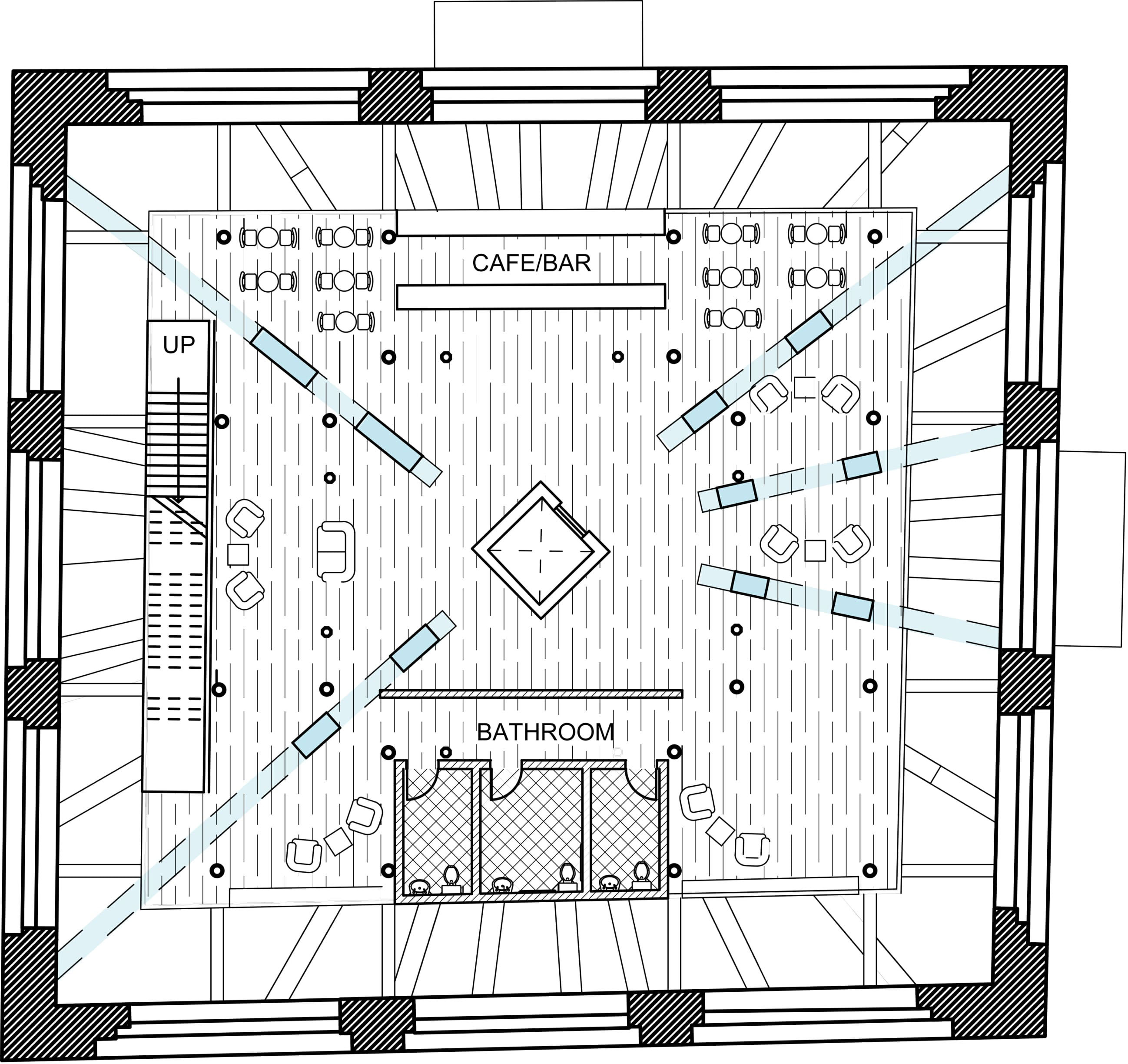 罗马协作项目 | 扰动书店/咖啡厅设计-6