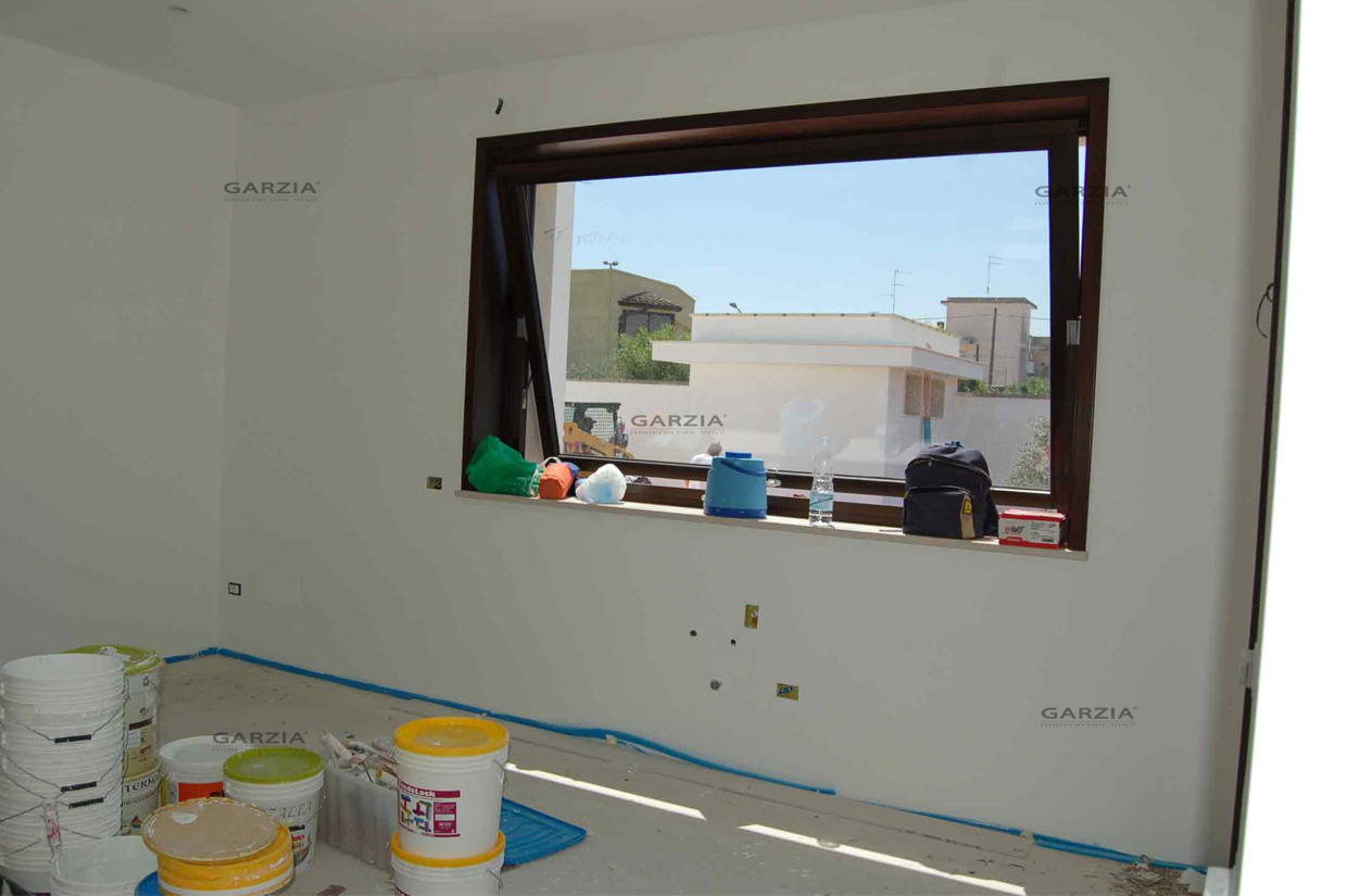 严苛现代厨房，木纹质感白橡木开放式厨房台面-16