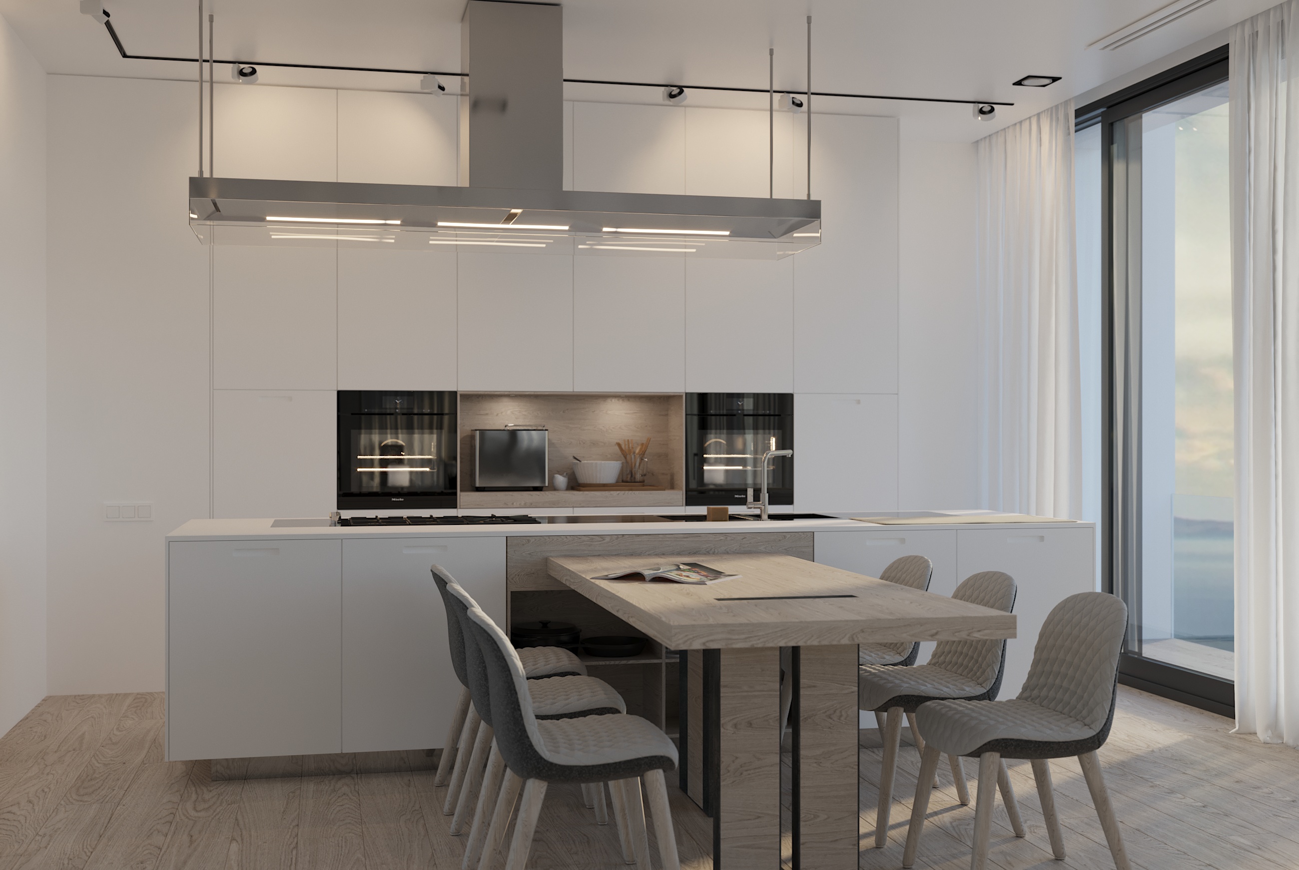 Bright living room on the sea coast-6