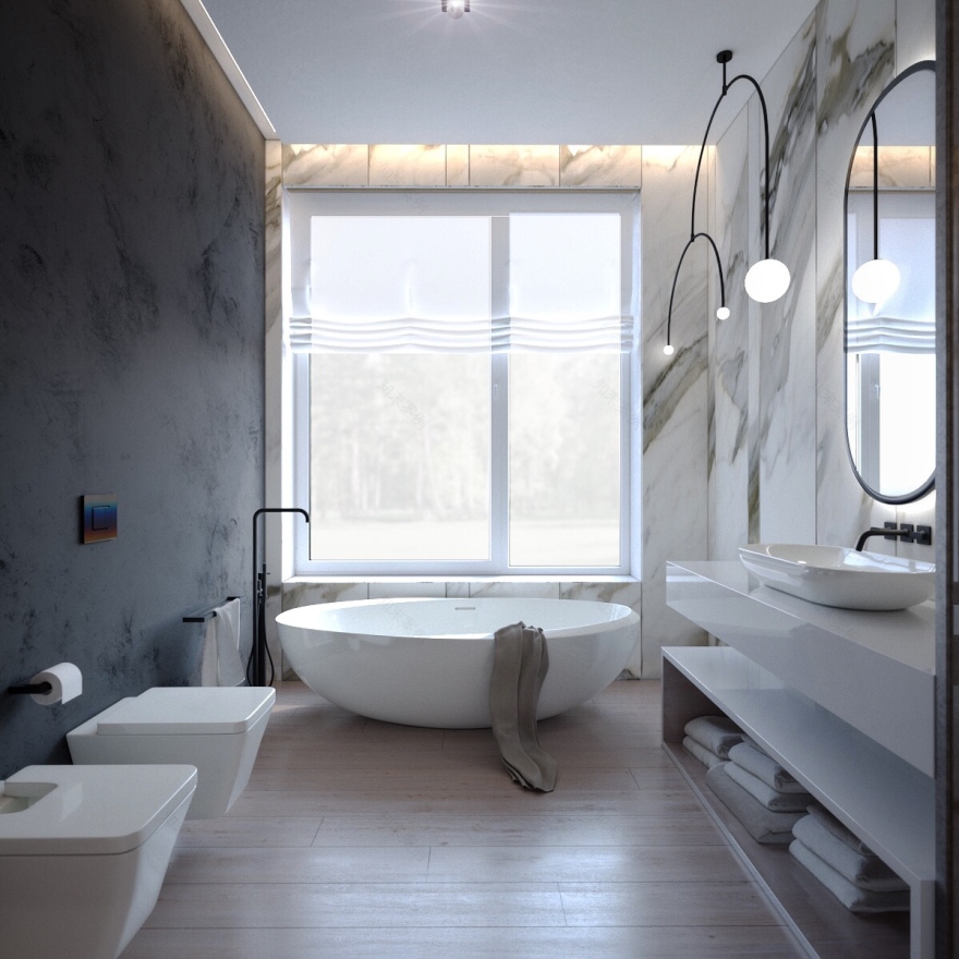 乌克兰极简私人住宅设计-10