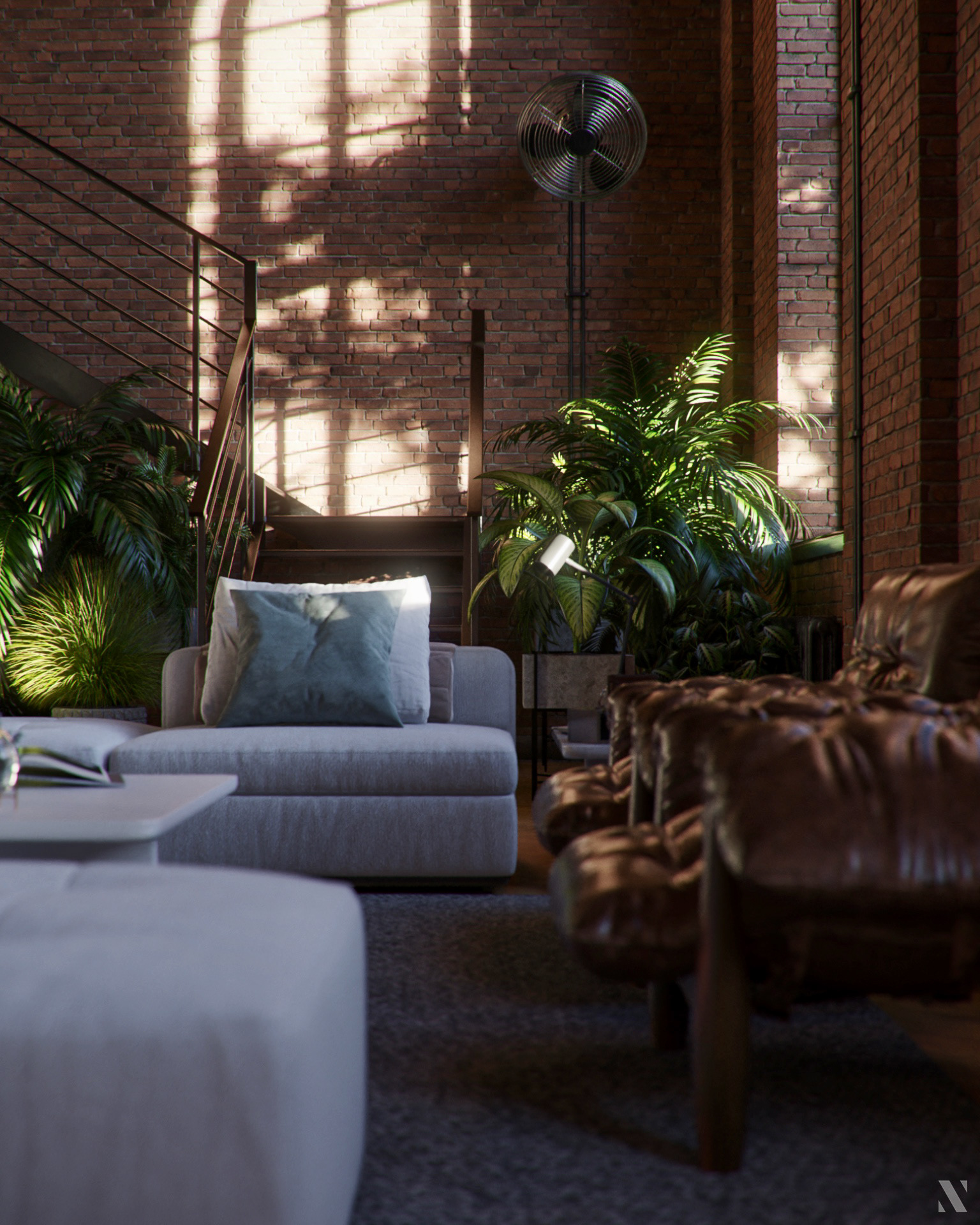 工业风纽约顶楼公寓-6