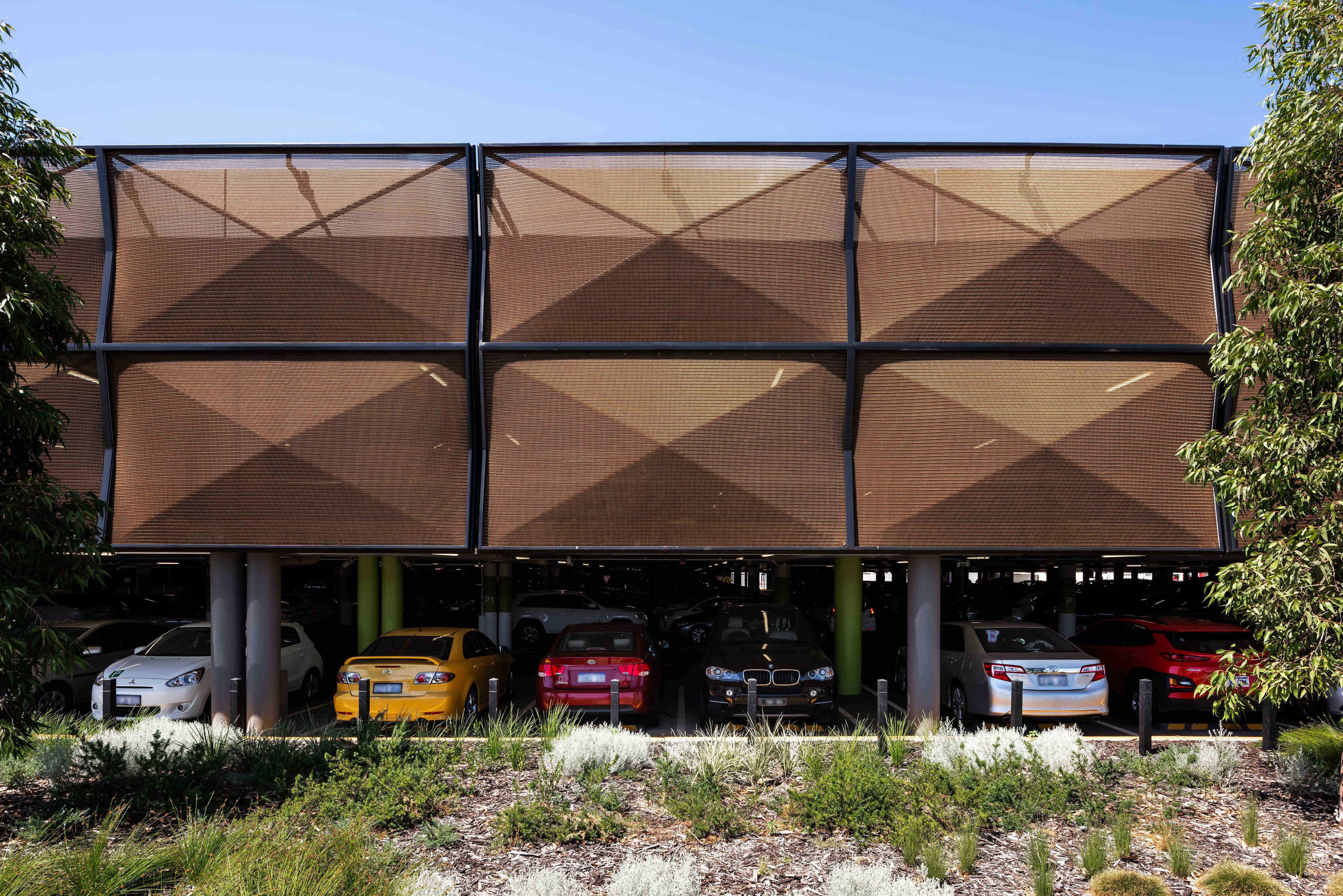 Solar Shading Pyramids for Westfield Carousel Parking Garage-4