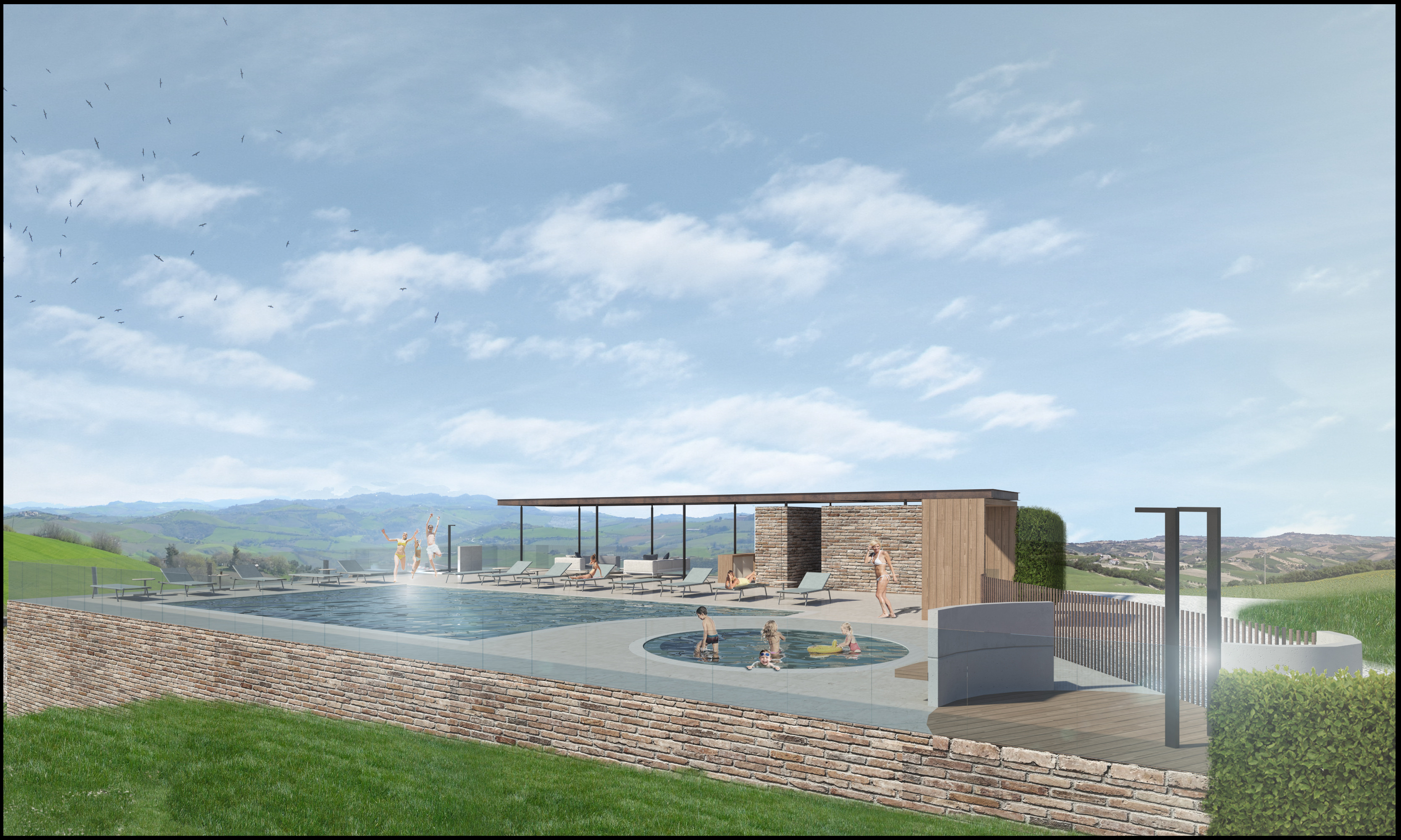 农庄度假村泳池设计-5