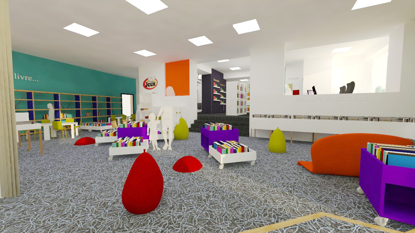 法国兰波尔·普洛阿泽图书馆室内设计-9