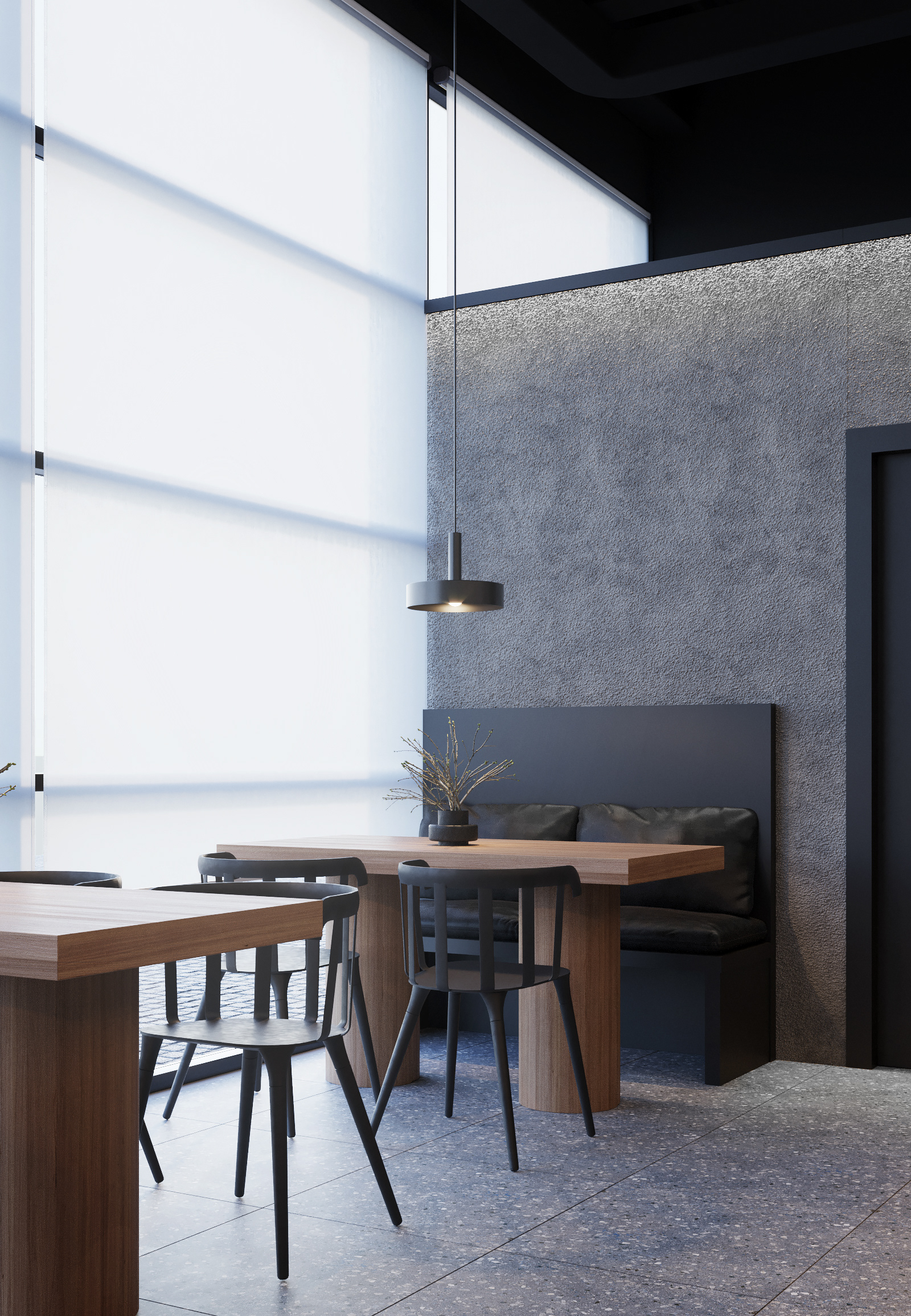 海洋美食餐厅设计 | 黑灰基调的现代海洋风-6