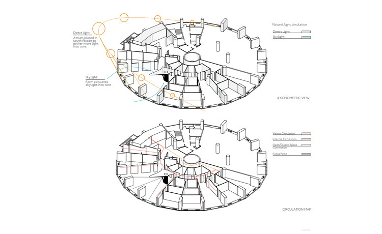 环形办公室的有机流动与自然光应用-23