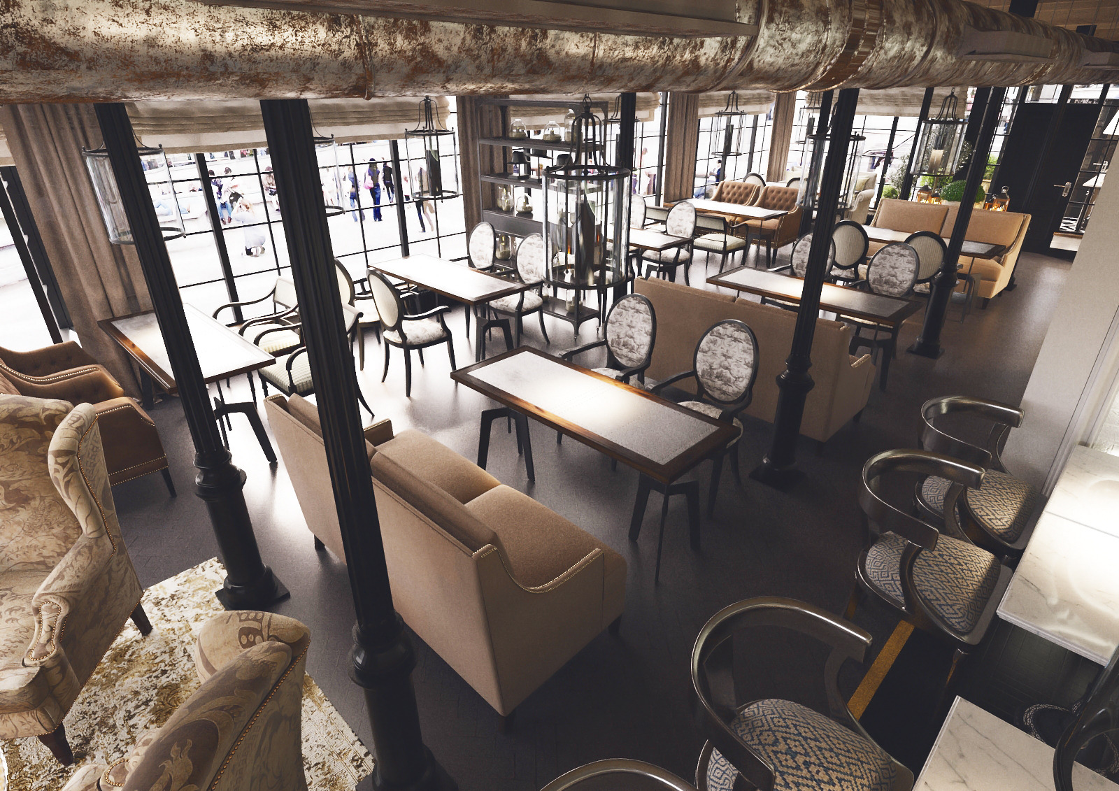 2016 年完成的“黑手党”餐厅室内设计案例-22