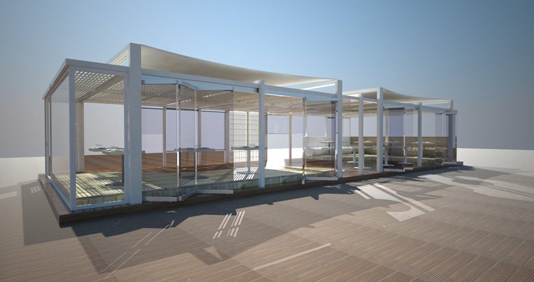 2012 年完成的 Hattico 露台酒吧，位于 Messina 海峡的露台上-1