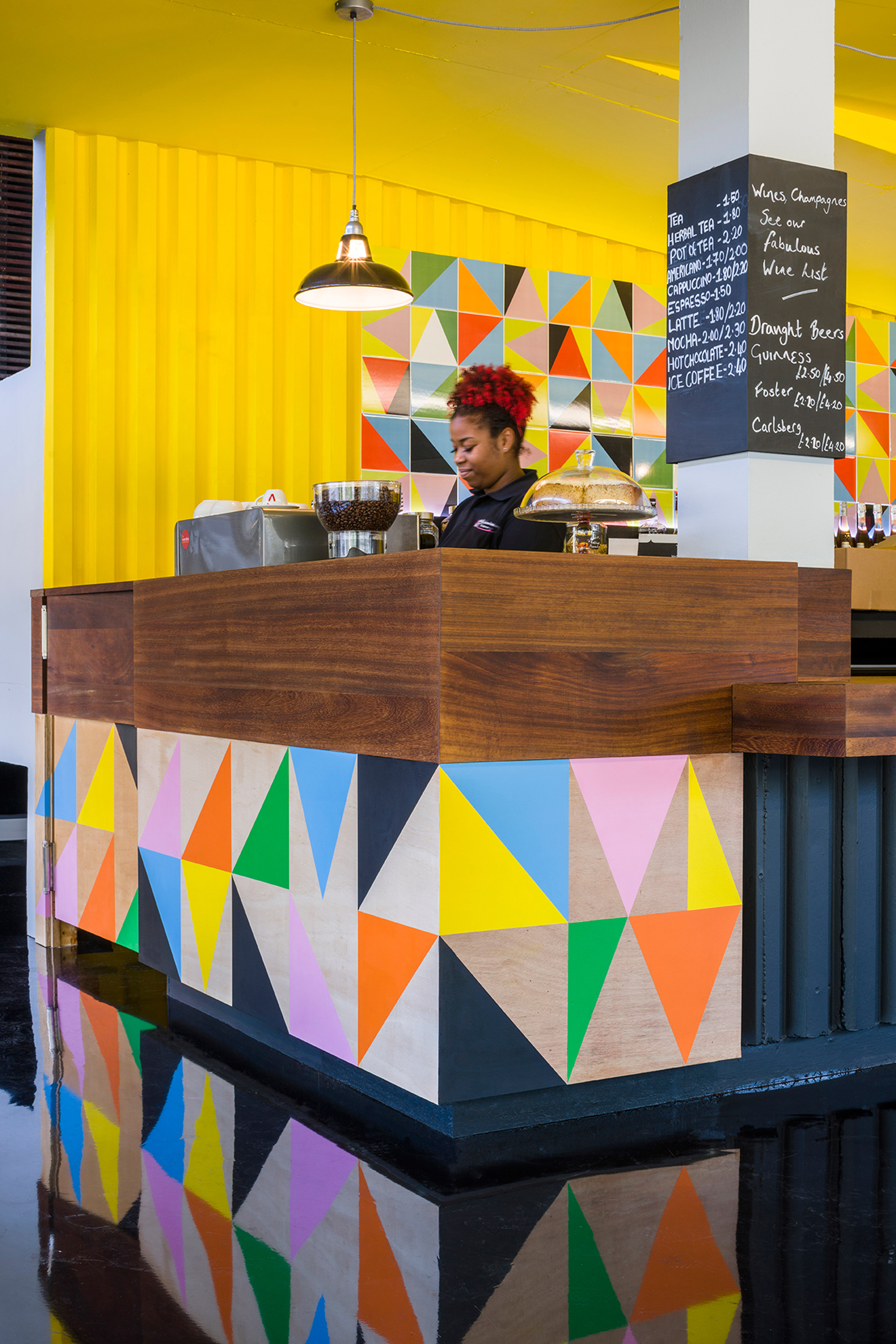 Morag Myerscough designs colourful interiors for London arts centre-11