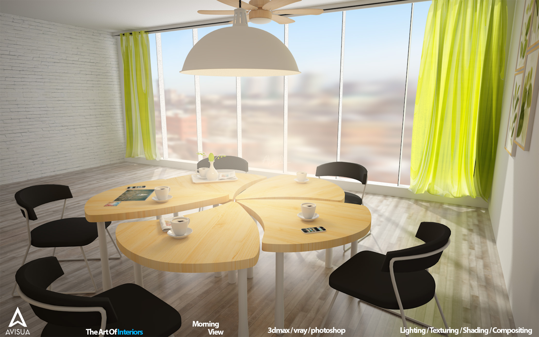 Architecture - Room / Round Modern Table-9