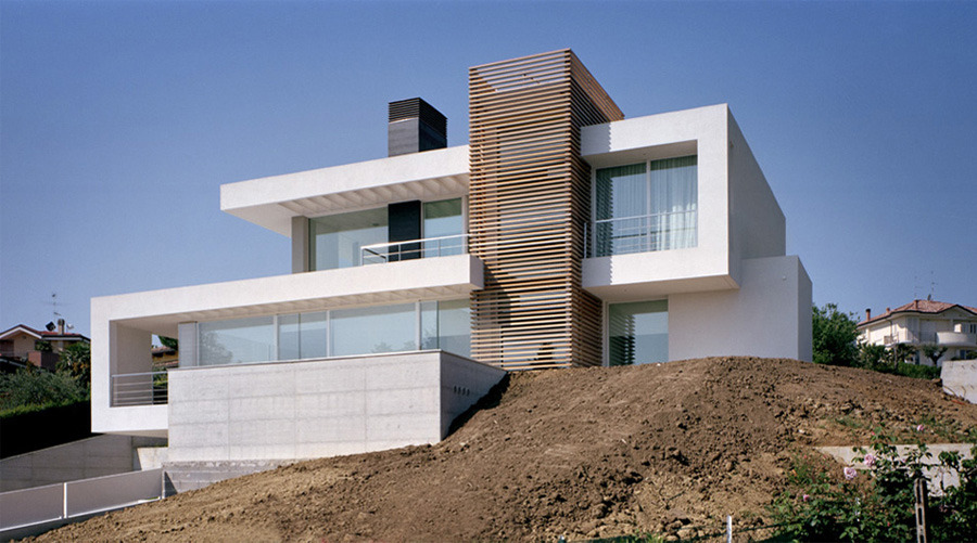 意式海岸住宅，白色“带状”空间诠释生活美学-4