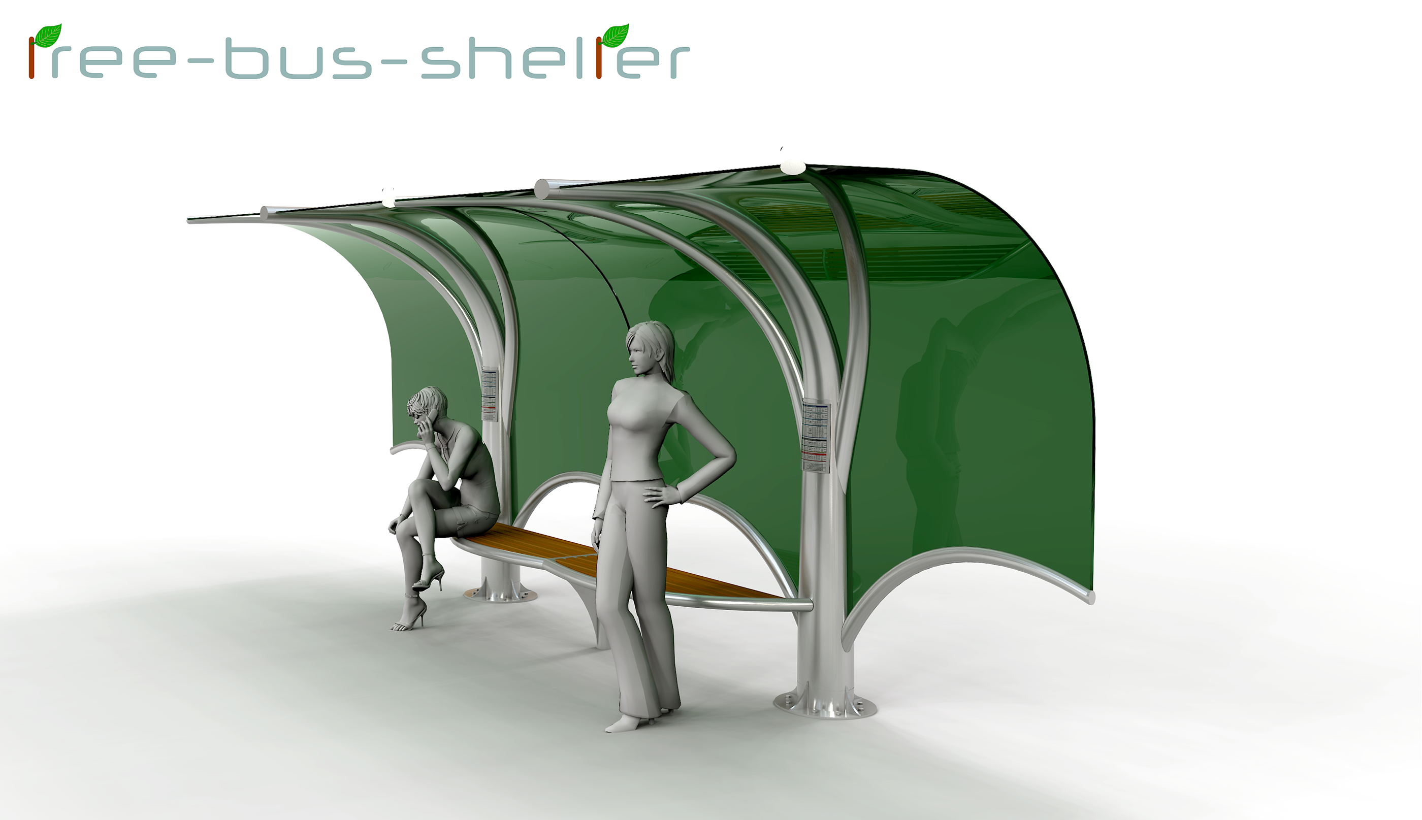 绿意盎然的城市公交站-6