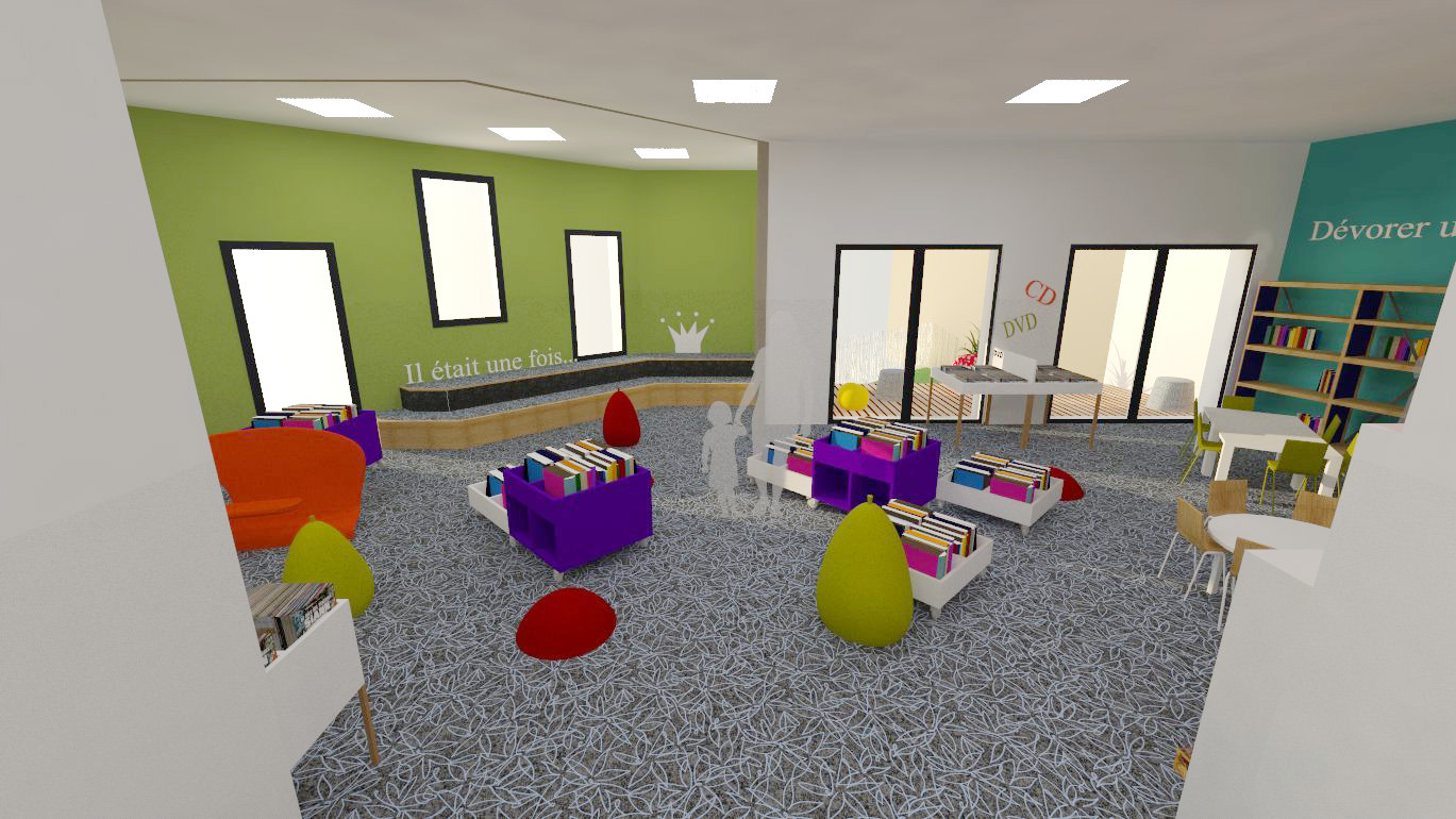 法国兰波尔·普洛阿泽图书馆室内设计-1