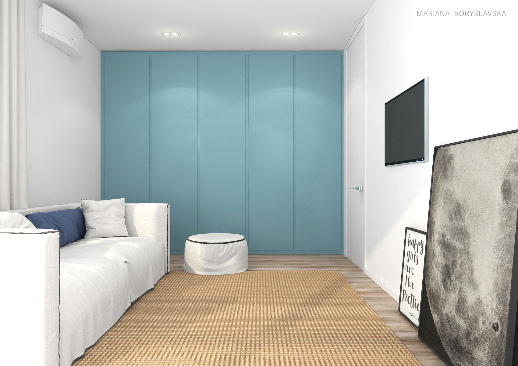 基辅 147 平米联排别墅现代室内设计-37