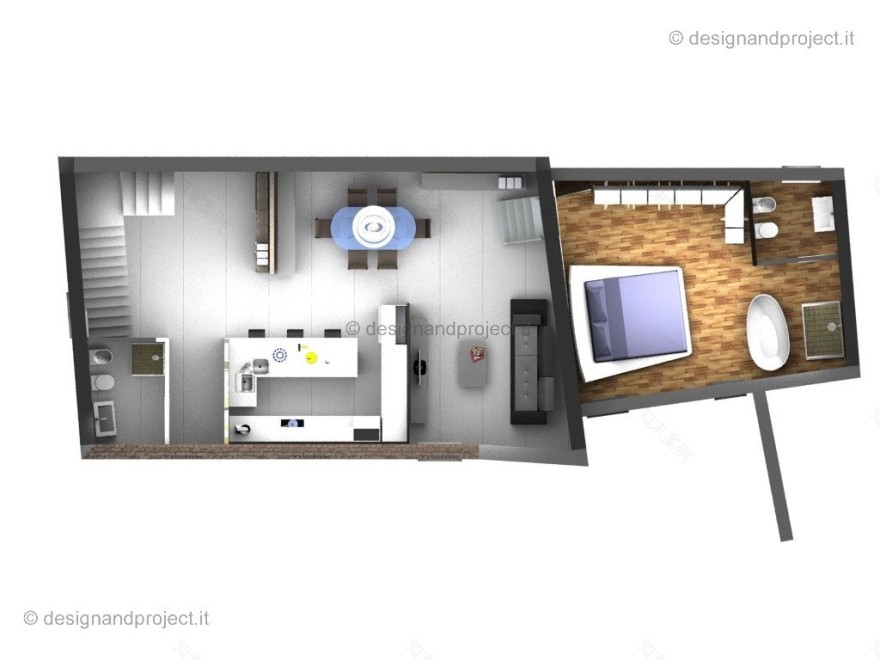 历史中心区 Mansarda 公寓室内设计方案-1