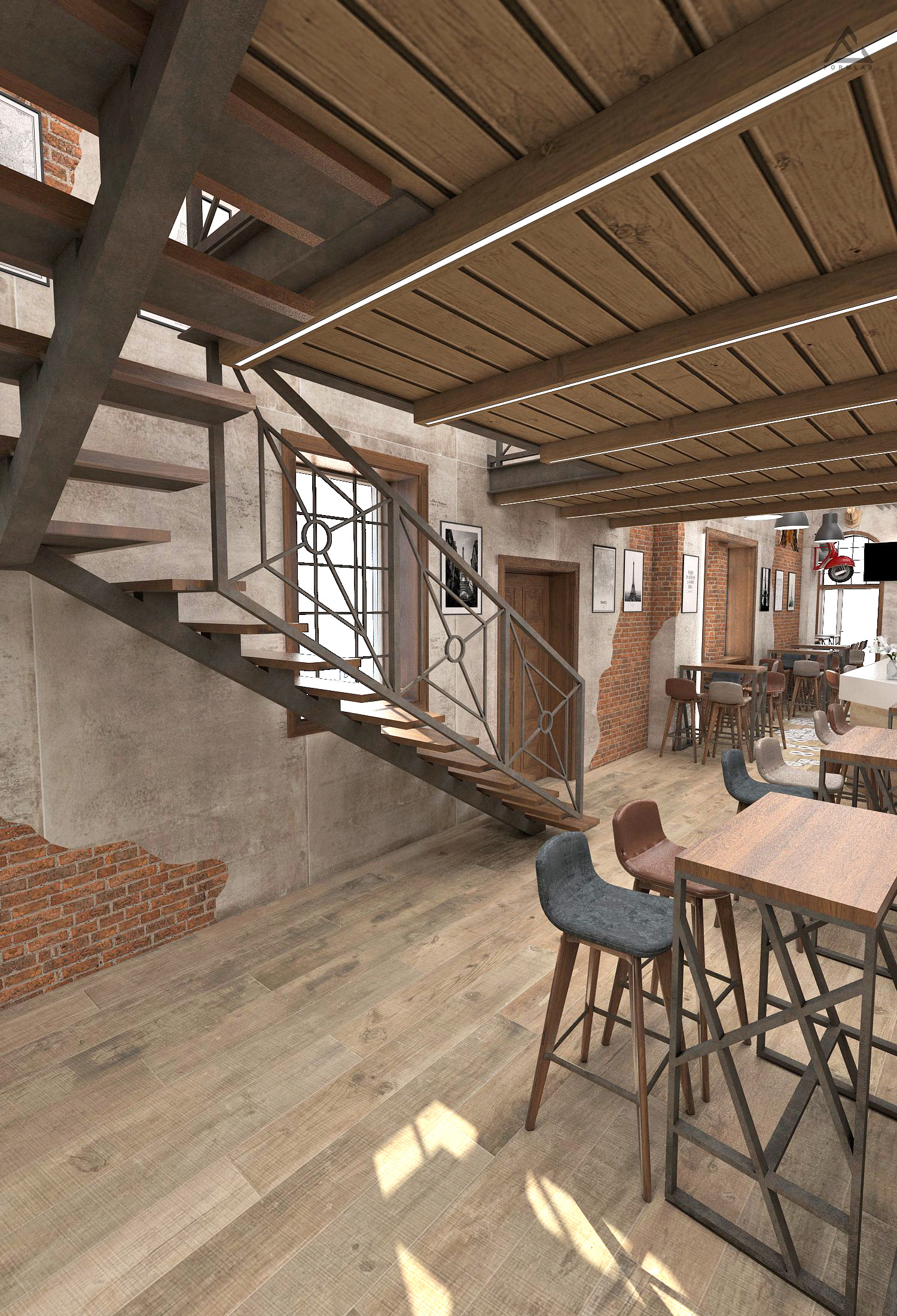 2018 年工业风酒吧设计-9