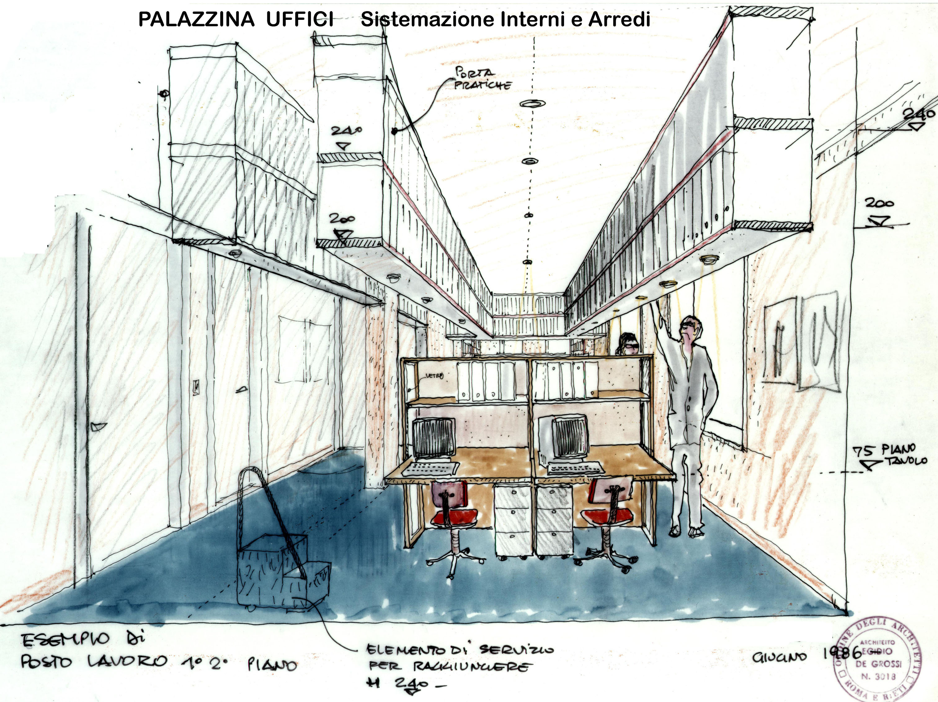 1986 年罗马办公建筑室内设计-13