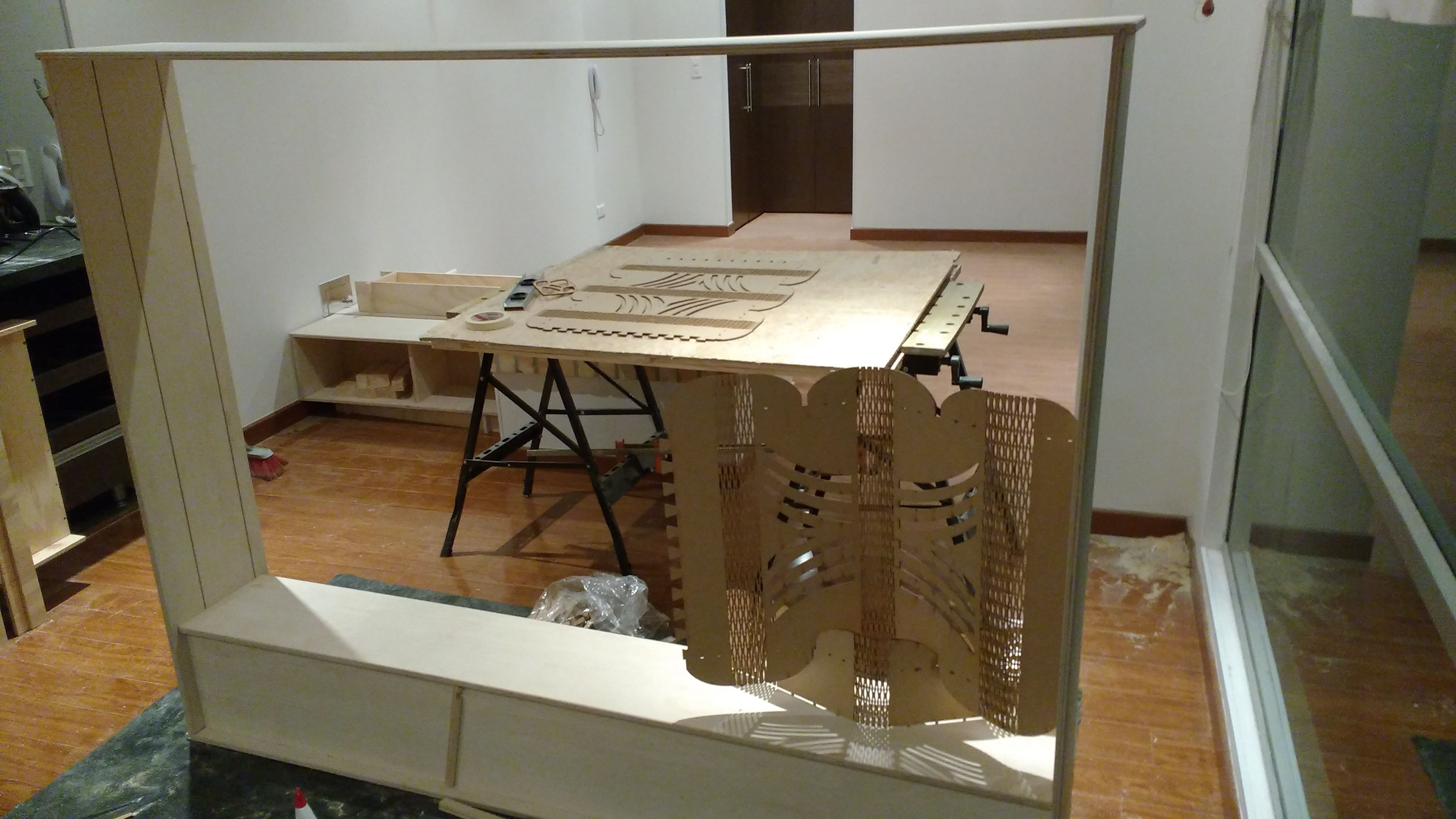 激光切割木质隔断家具设计-15