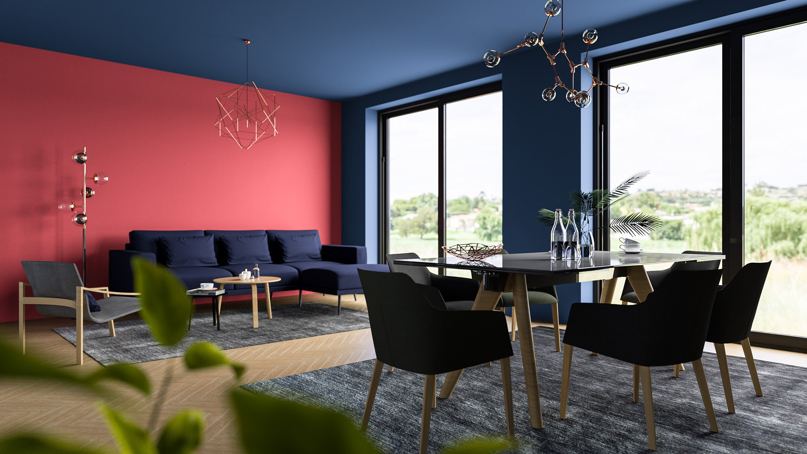 梦幻北欧风，海军蓝餐厅设计-5