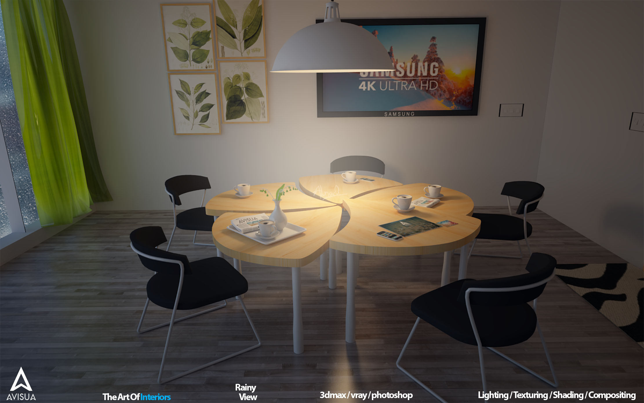 Architecture - Room / Round Modern Table-16