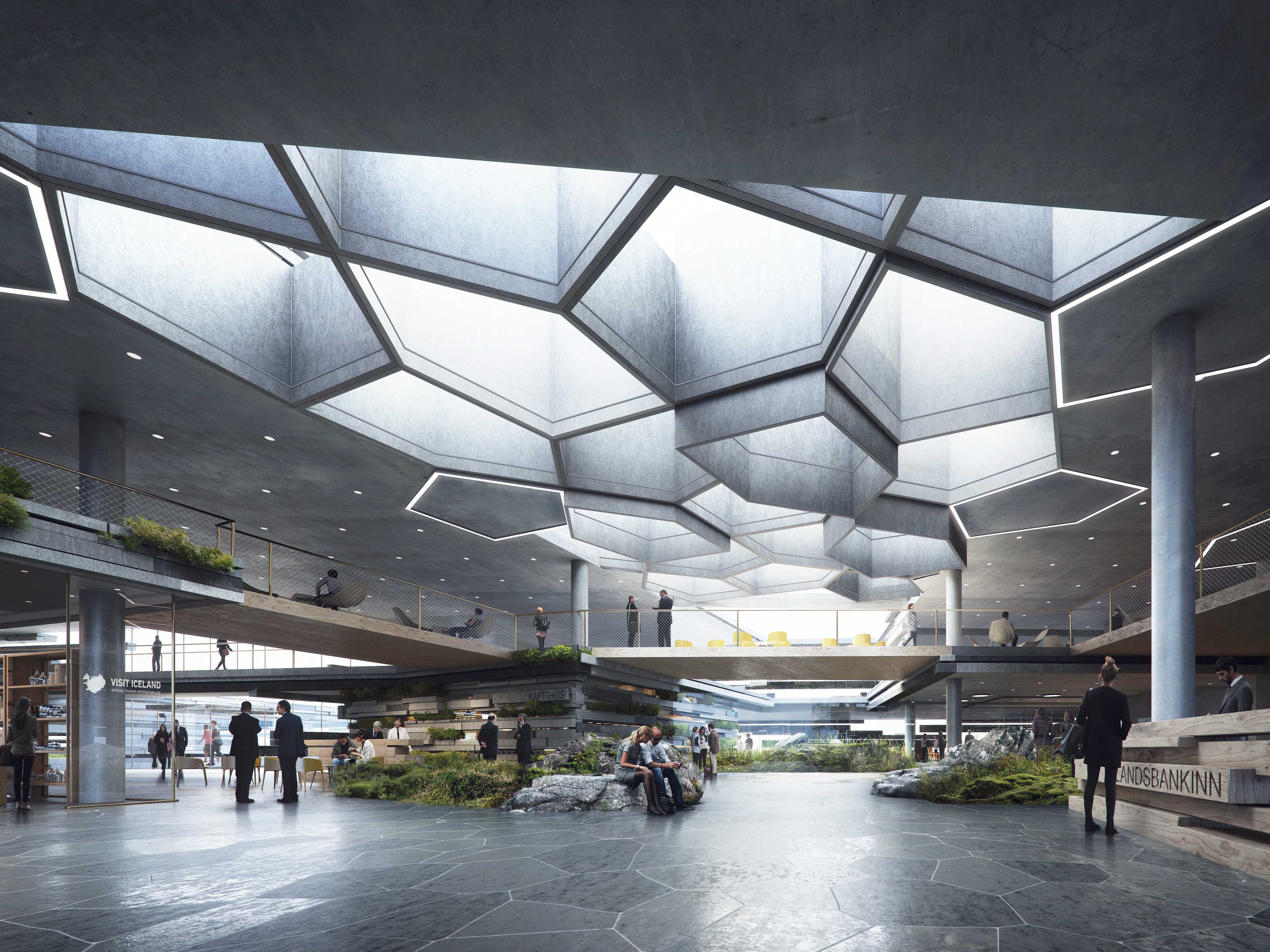 冰岛最大银行 Landsbankinn 新总部,融入城市与自然-0