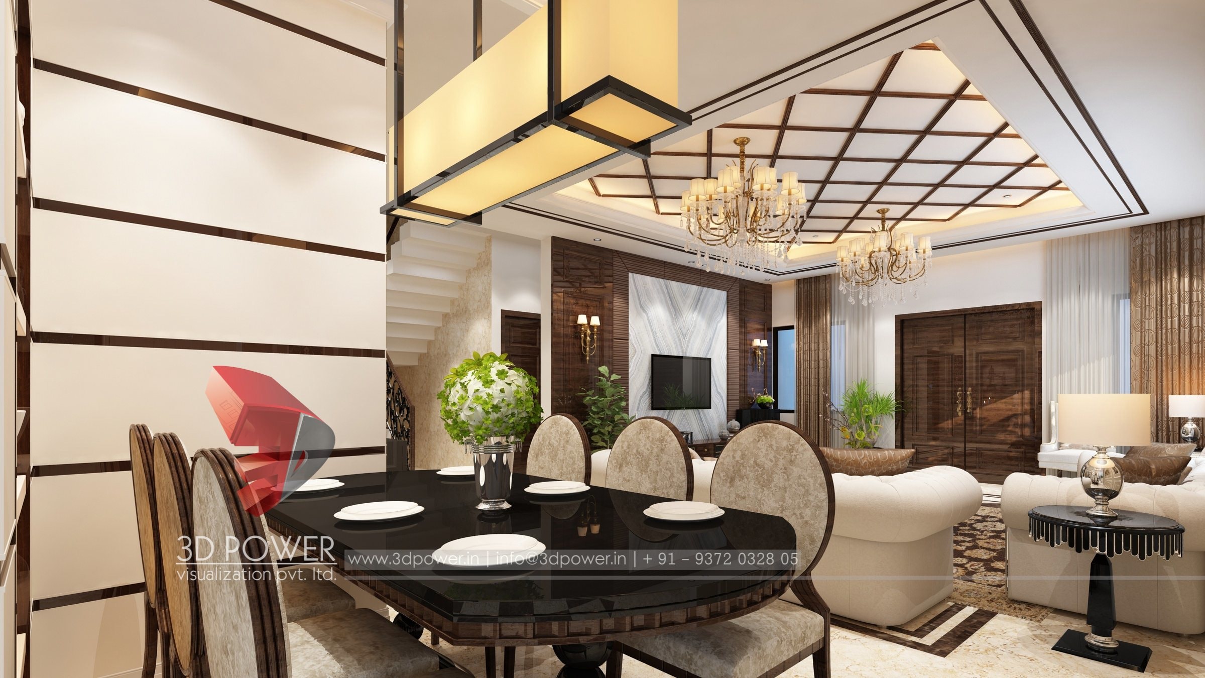 3D 室内设计案例 | 单家庭住宅的精致室内空间-22