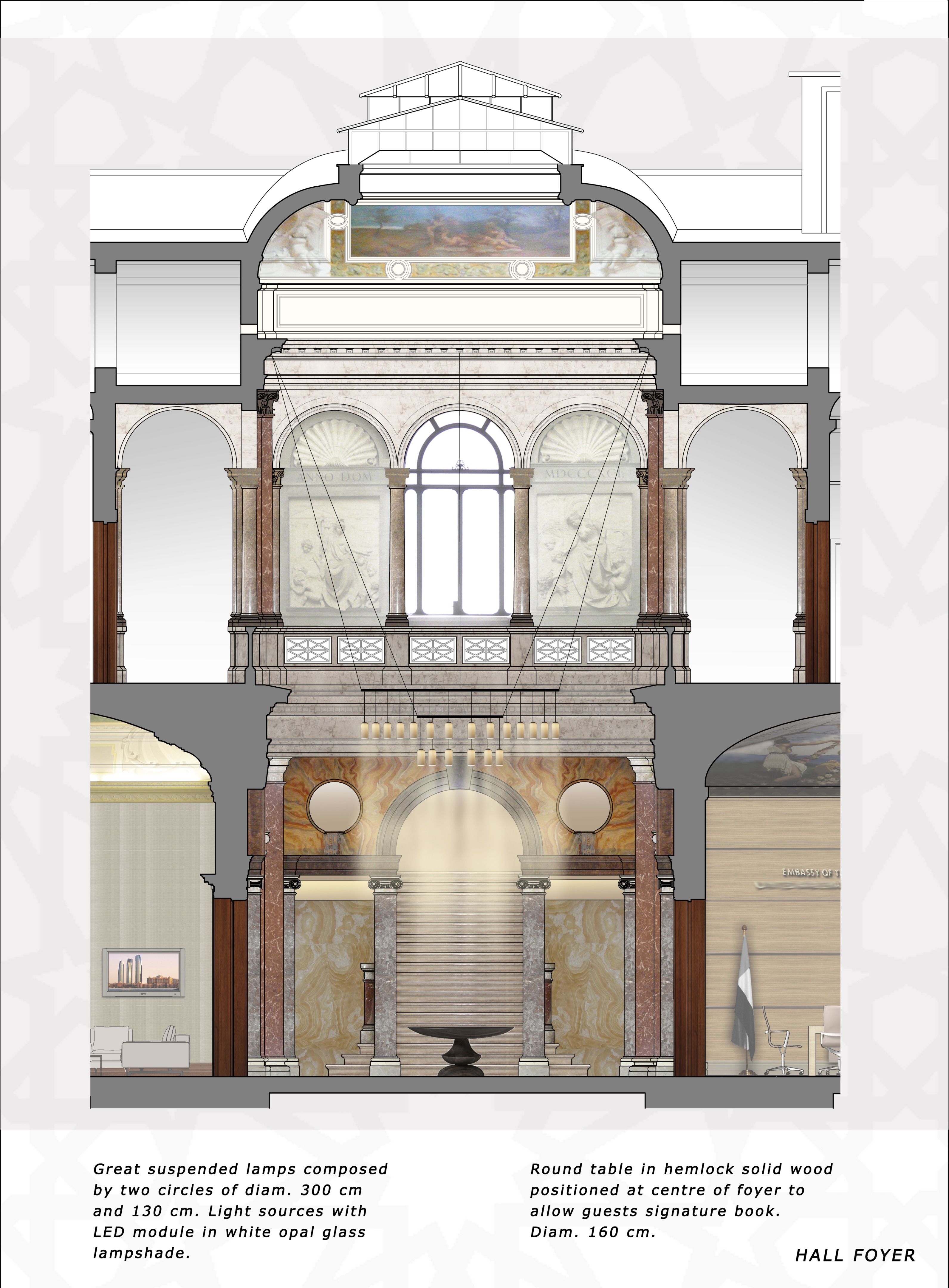 意大利罗马使馆别墅室内设计-9