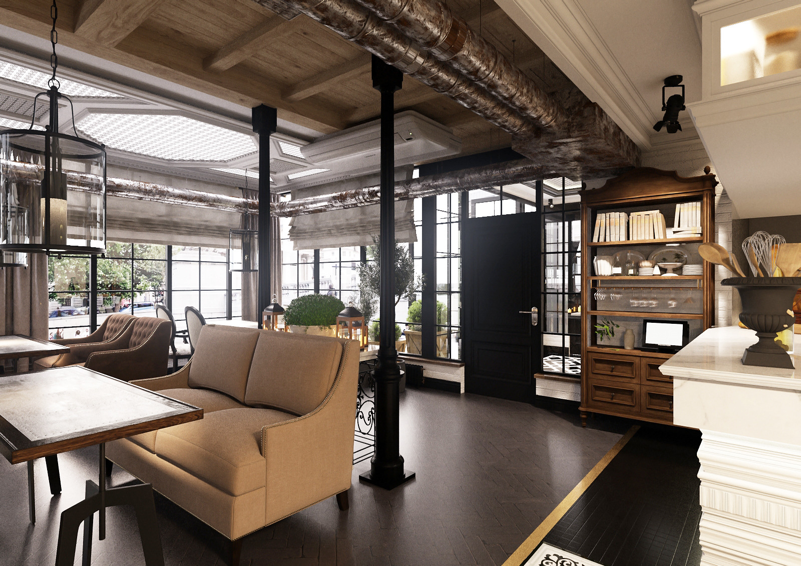 2016 年完成的“黑手党”餐厅室内设计案例-13