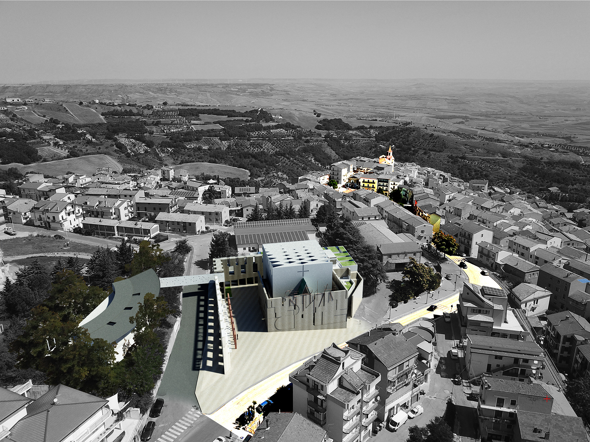 融合天地空间的教堂设计—— Oppido Lucano 教堂-20