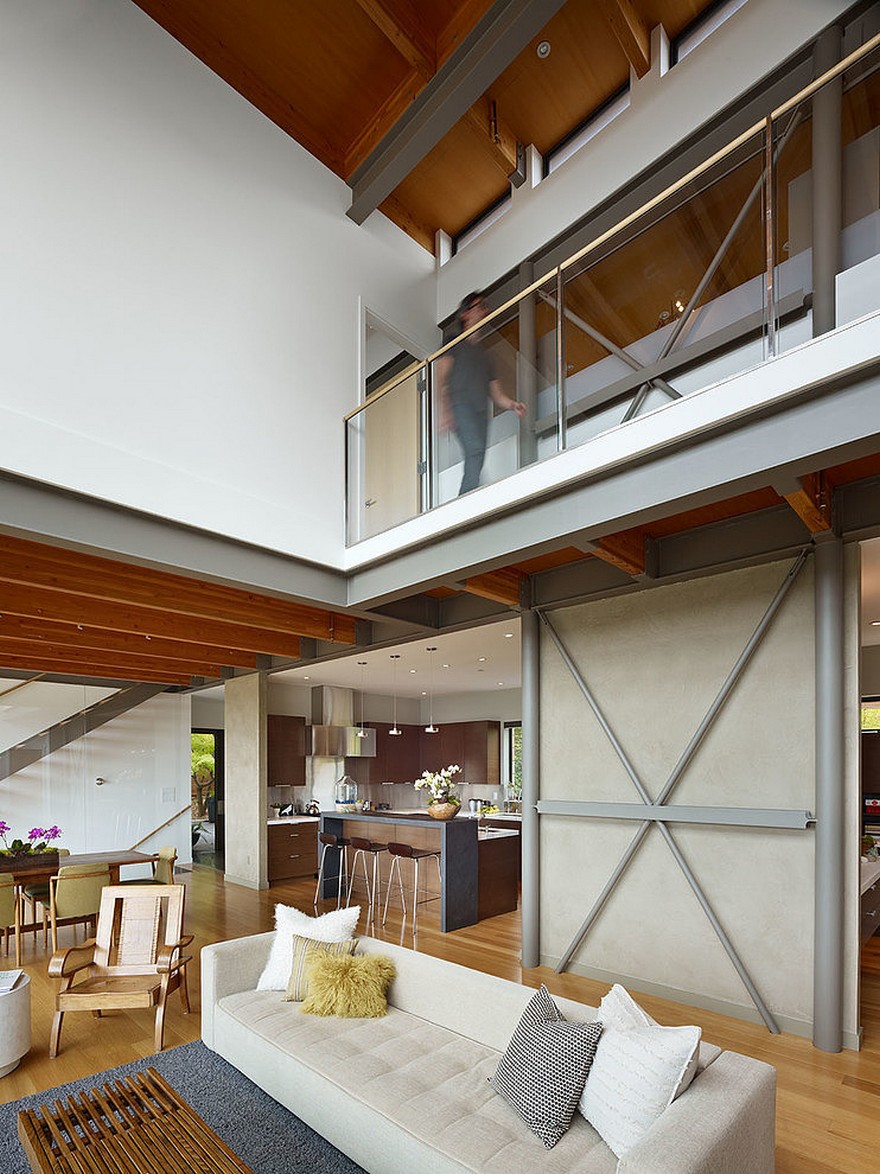 加州索萨利托现代山坡家园-13