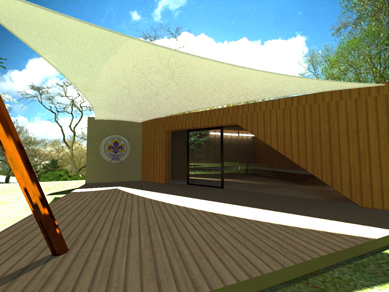 2017 年木结构新 Scouts 总部室内设计-0