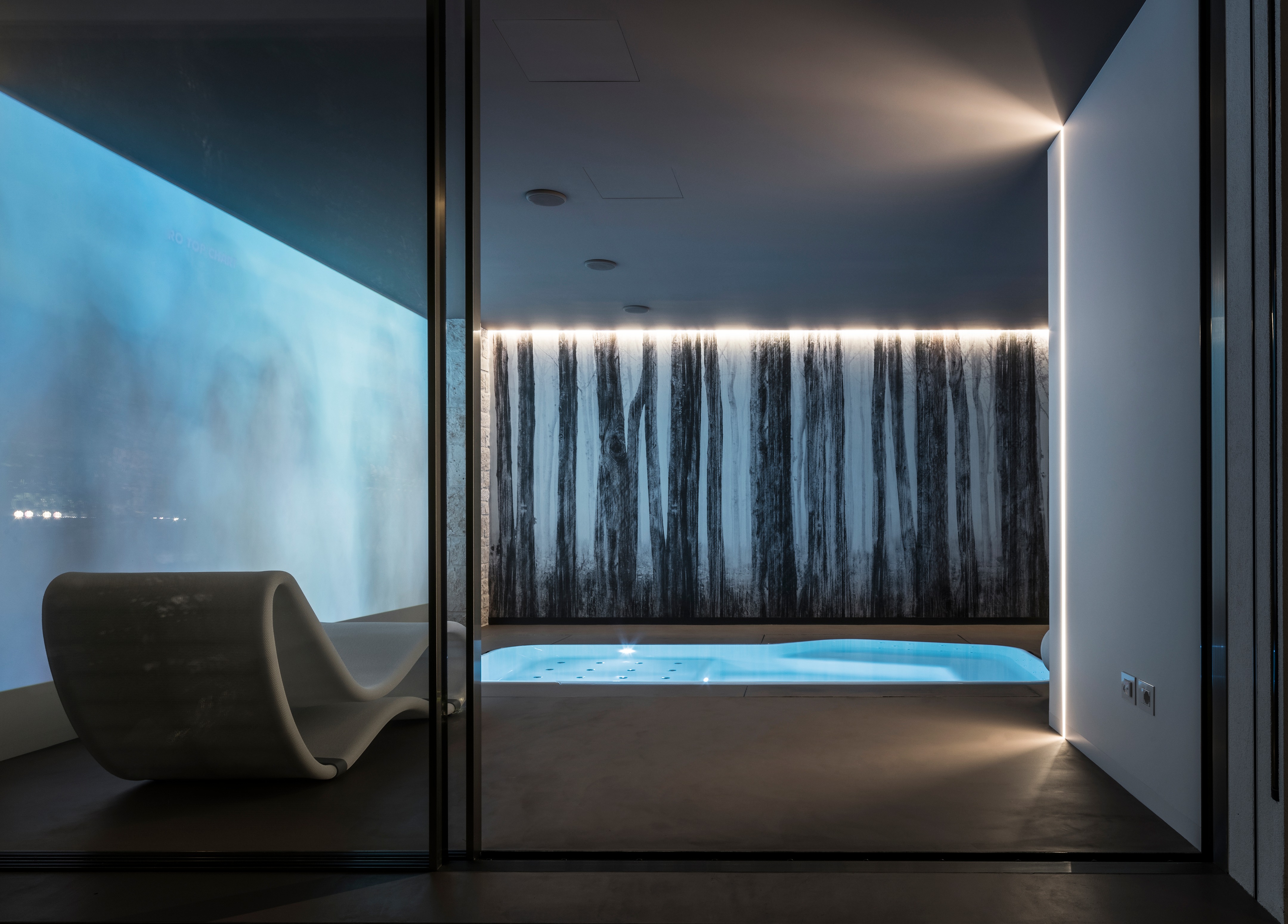 野花园中的现代住宅-0