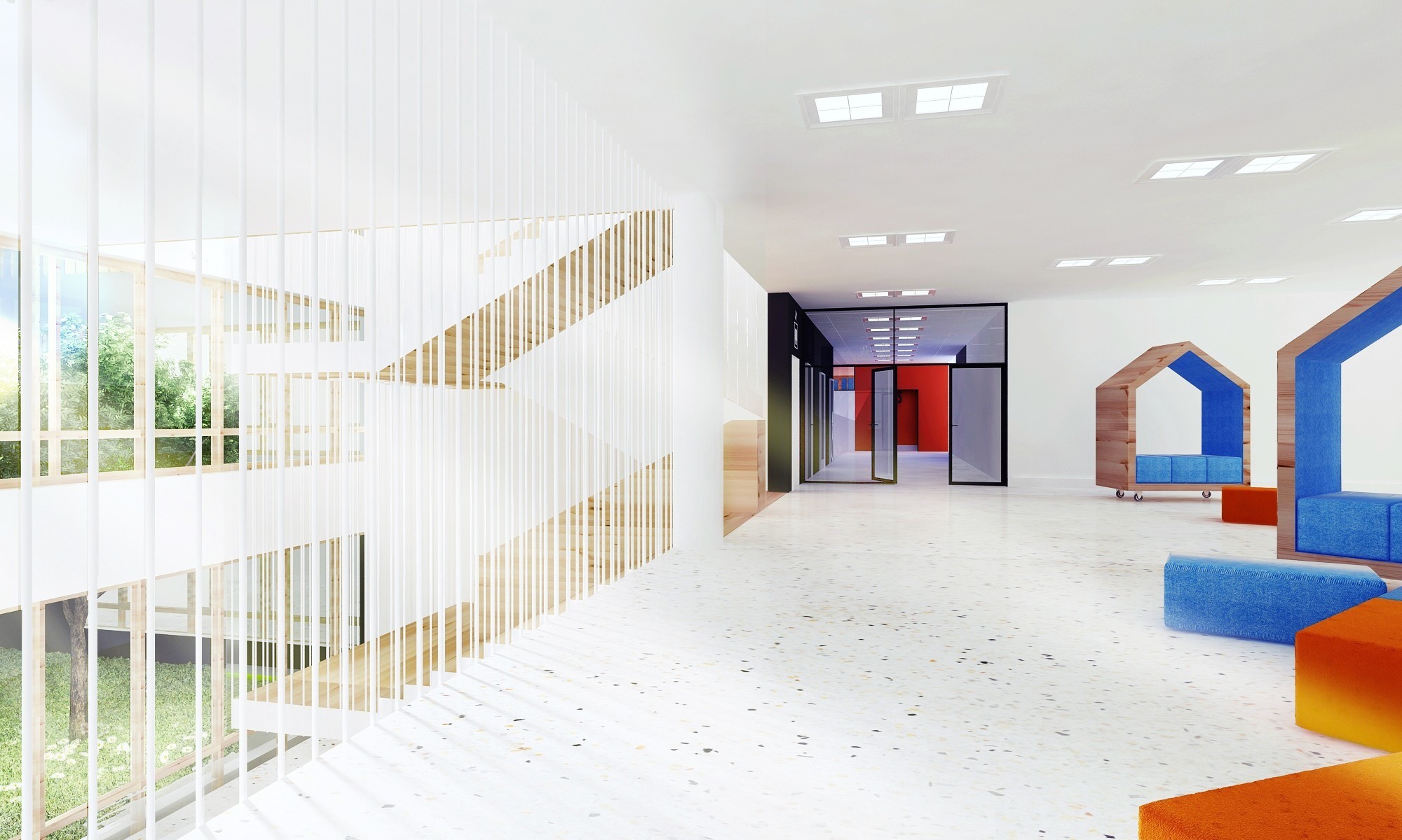 波兰 Wroclaw 幼儿园及学校室内设计-10