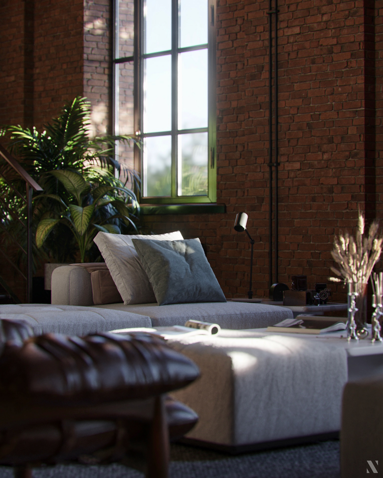 工业风纽约顶楼公寓-4