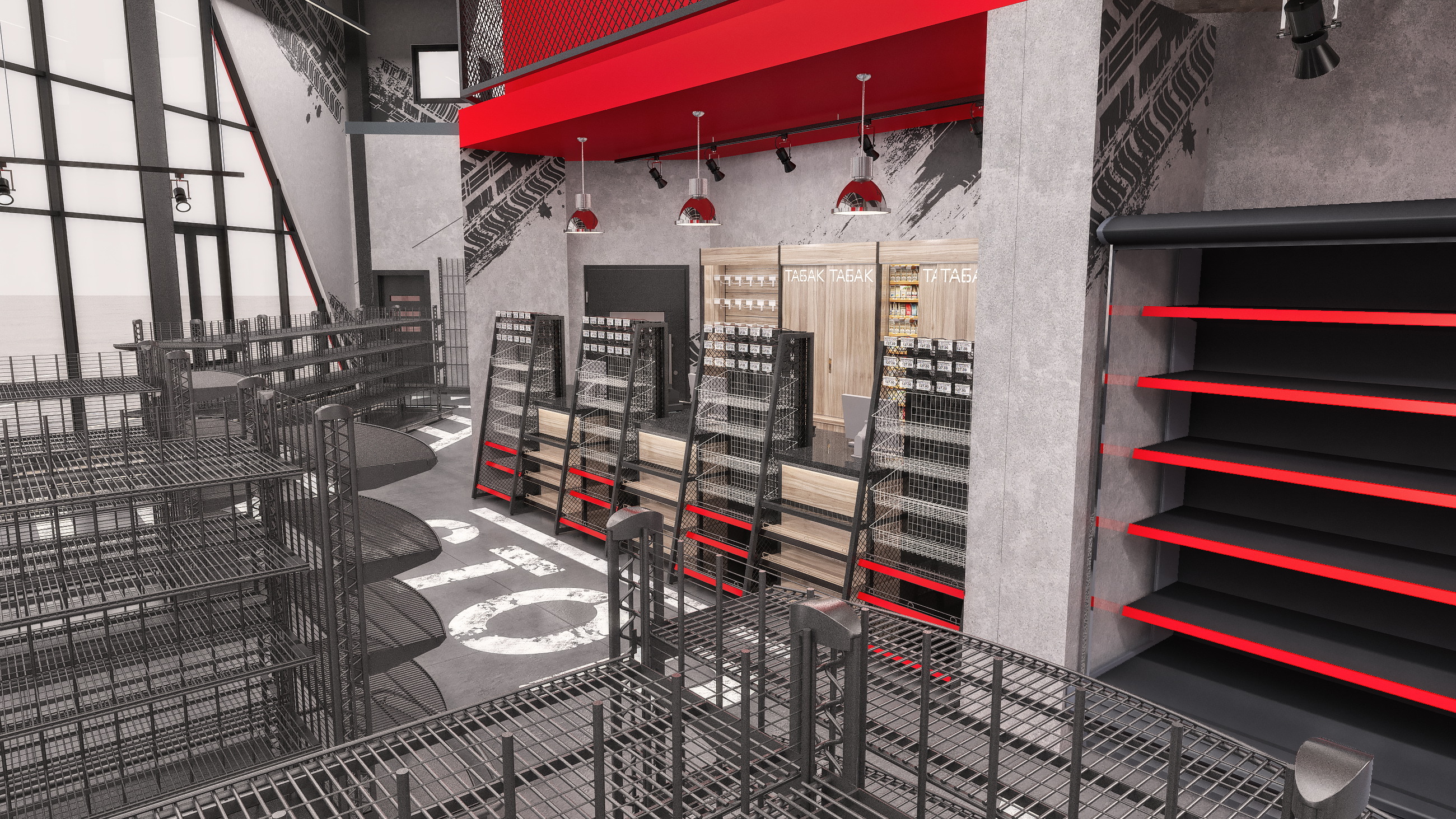 2017 年建设的内夫特马加尔石油公司加油综合体商店室内设计-6